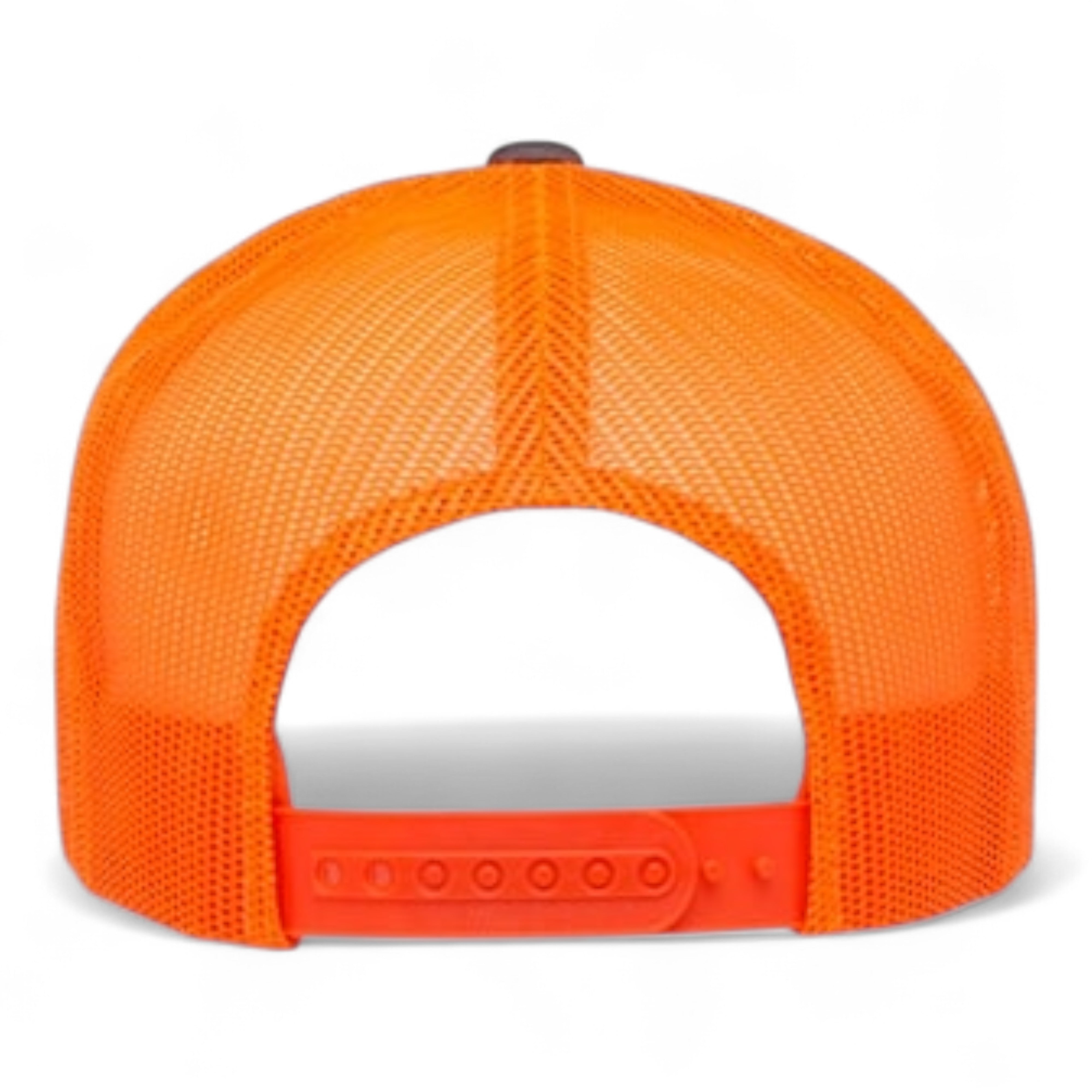 YP Classics/Yupoong 6606 Retro Trucker Cap - Charcoal/ Neon Orange
