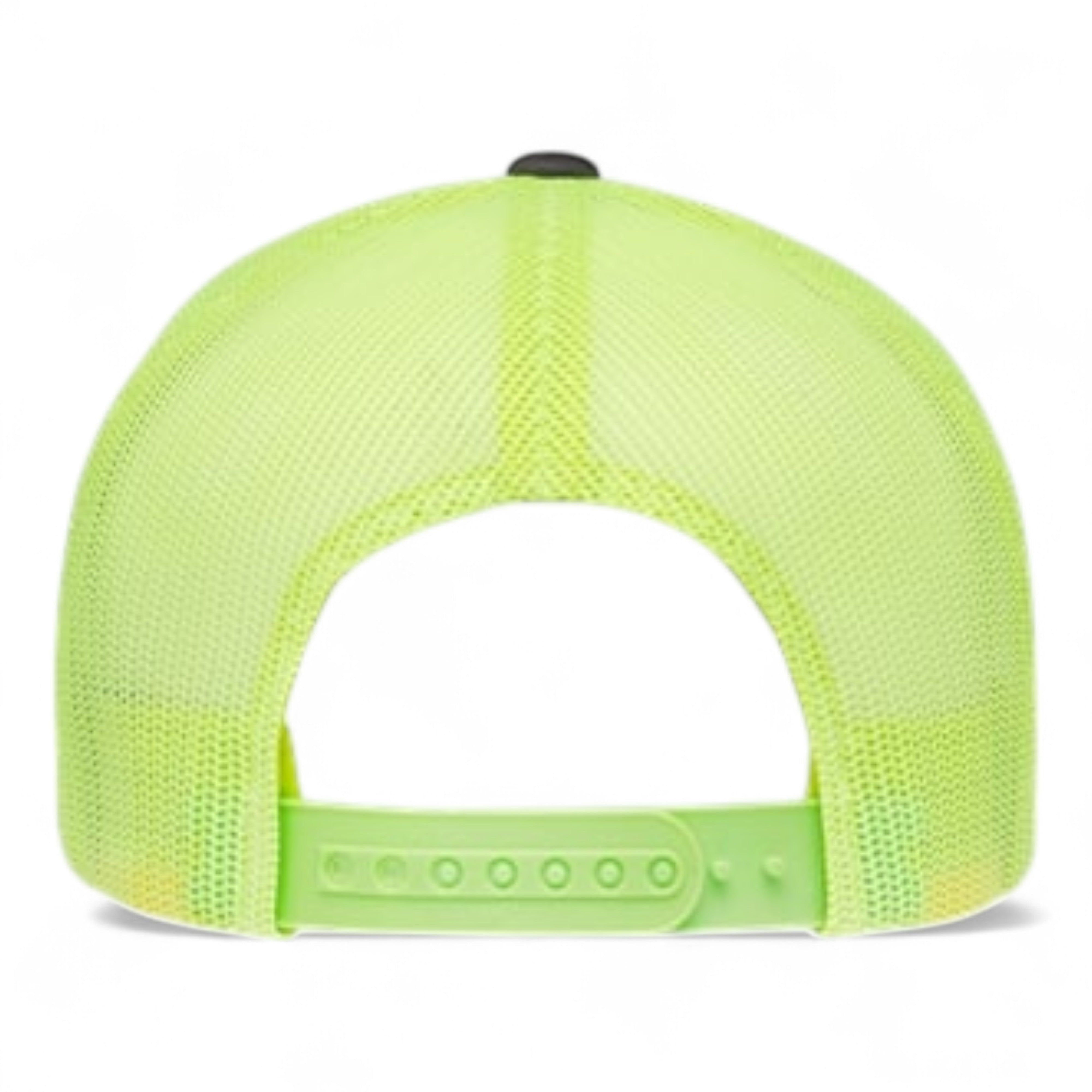 YP Classics/Yupoong 6606 Retro Trucker Cap - Charcoal/ Neon Green