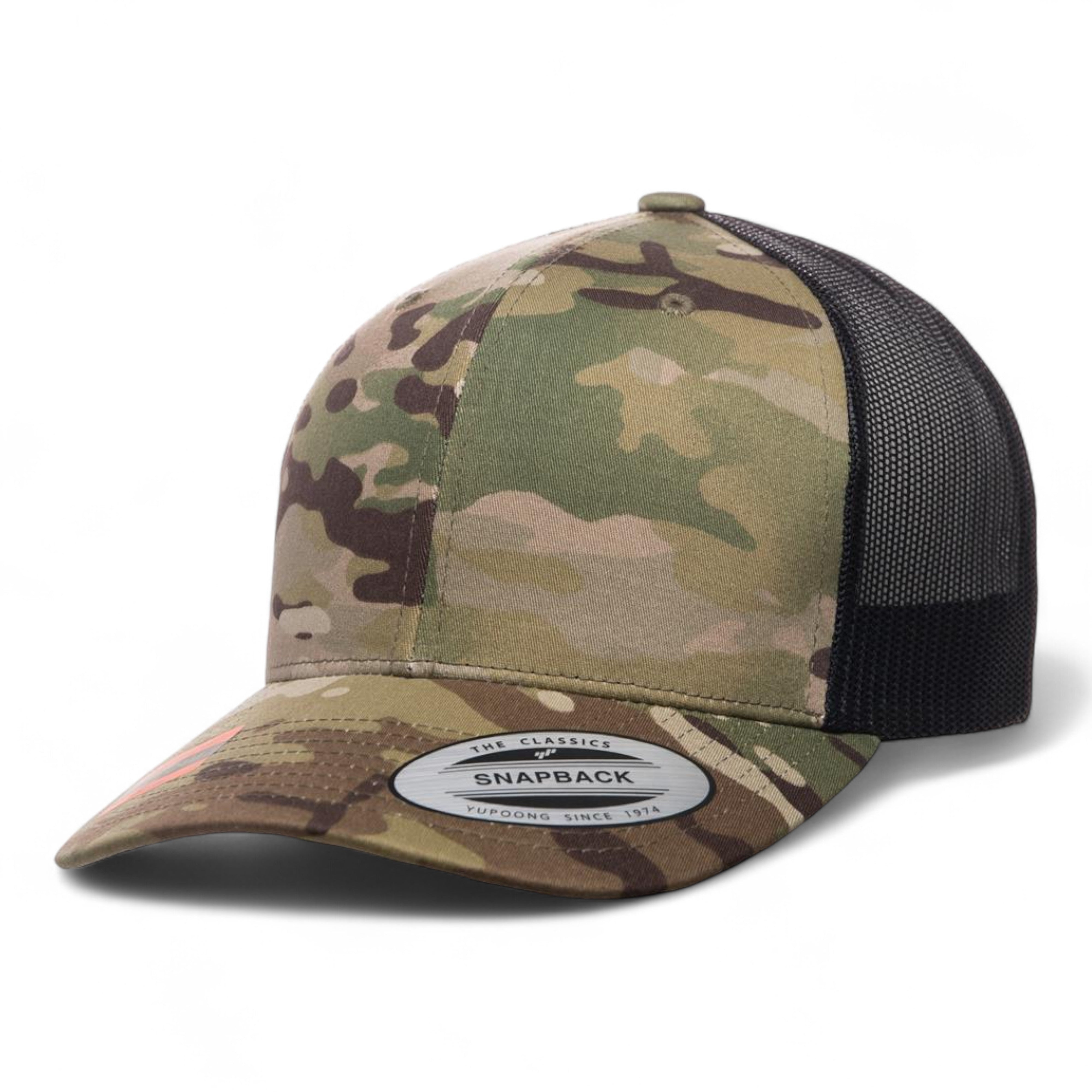 YP Classics/Yupoong 6606 Retro Trucker Cap - Multicam Green/ Black