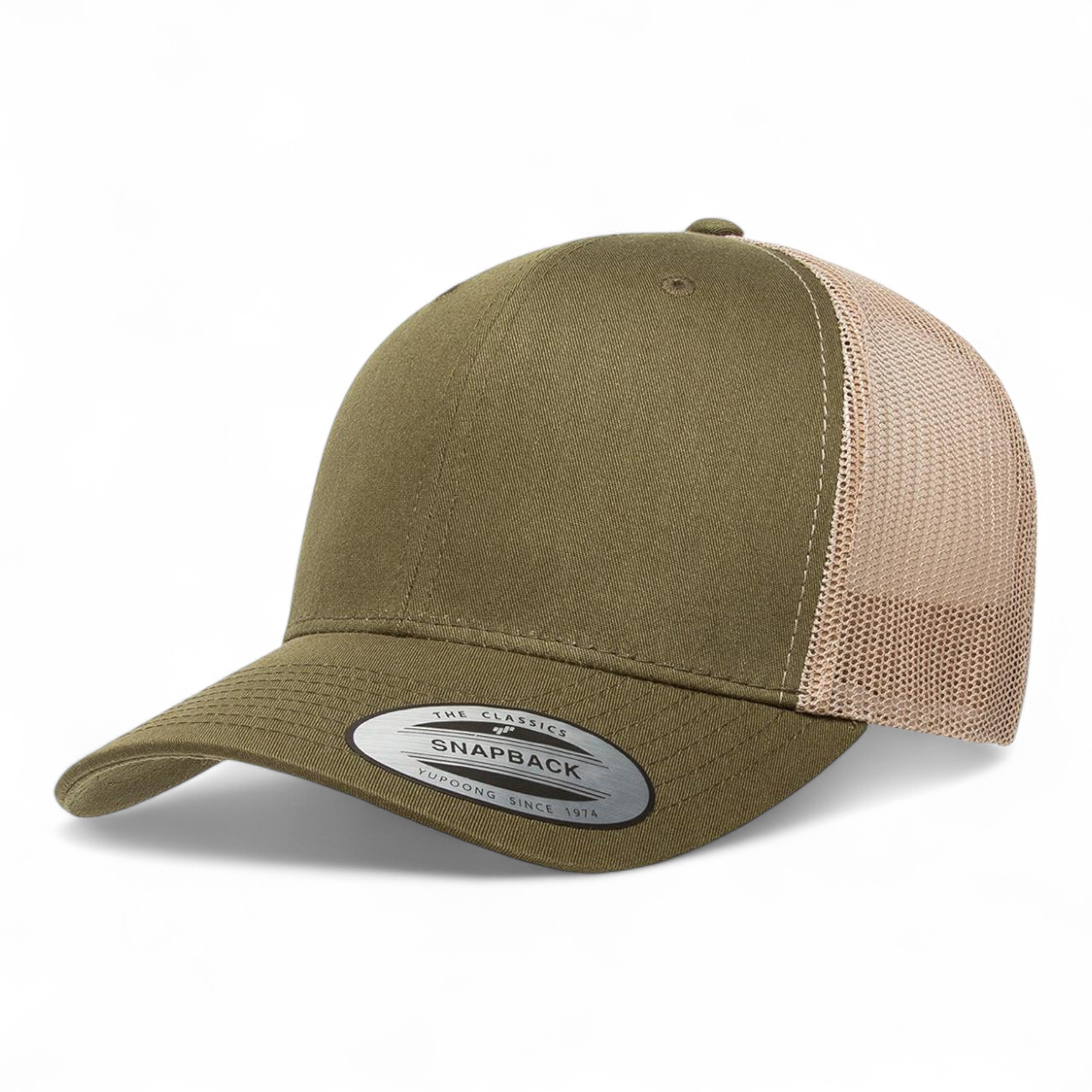 YP Classics/Yupoong 6606 Retro Trucker Cap - Moss/ Khaki