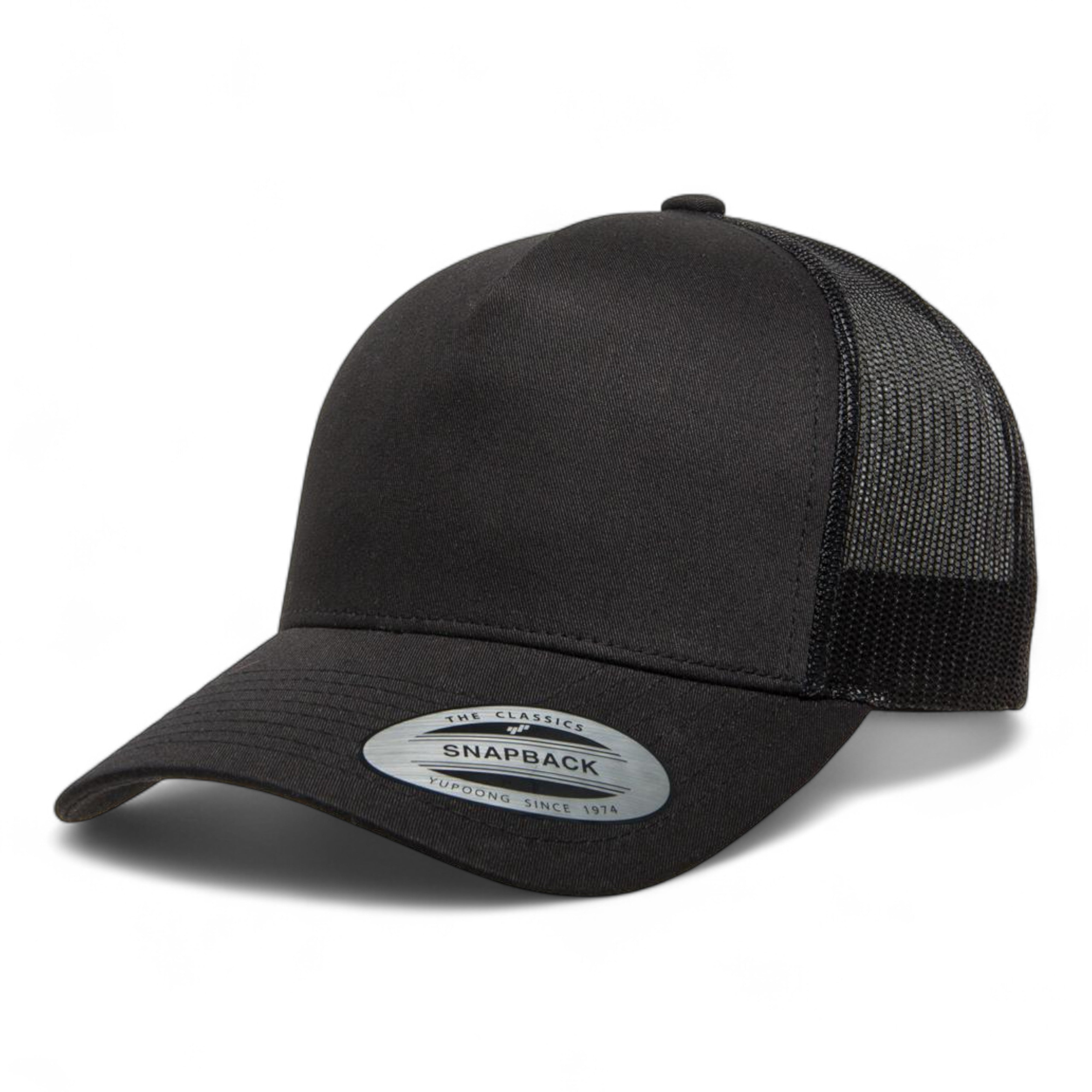 YP Classics/Yupoong 6506 Five-Panel Retro Trucker Cap - Black