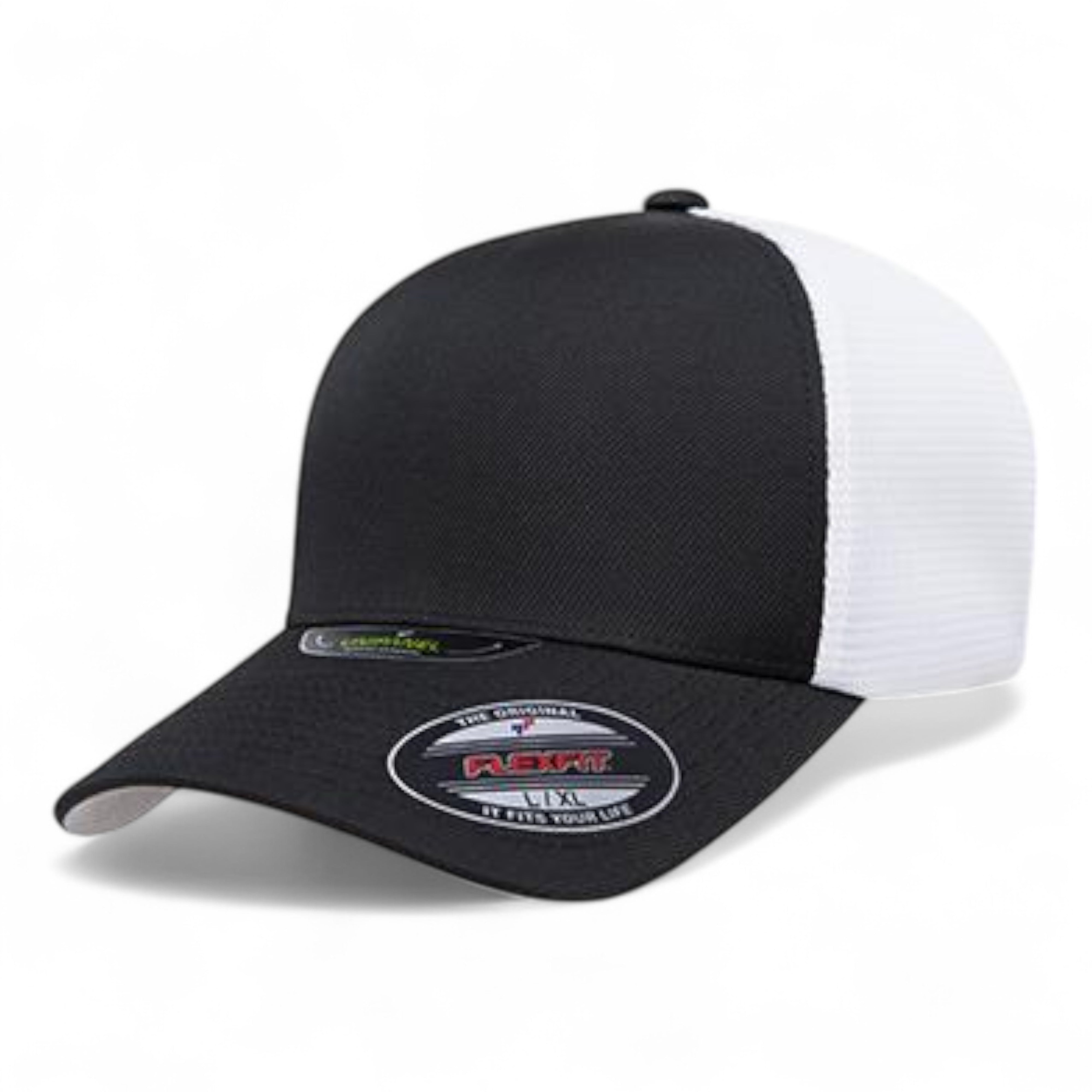 Flexfit 5511UP Unipanel Trucker Cap - S/M - Black/ White