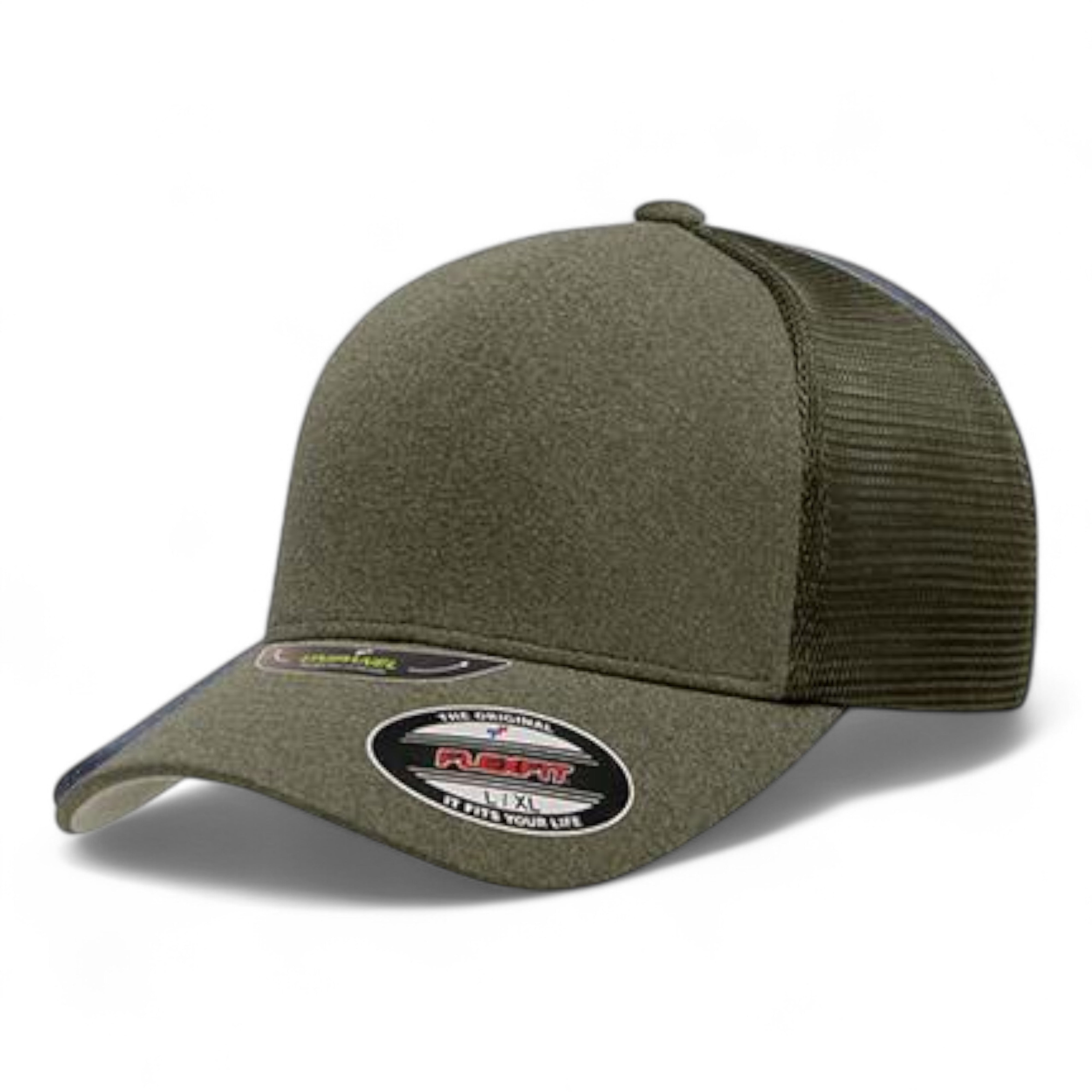 Flexfit 5511UP Unipanel Trucker Cap - S/M - Melange Olive