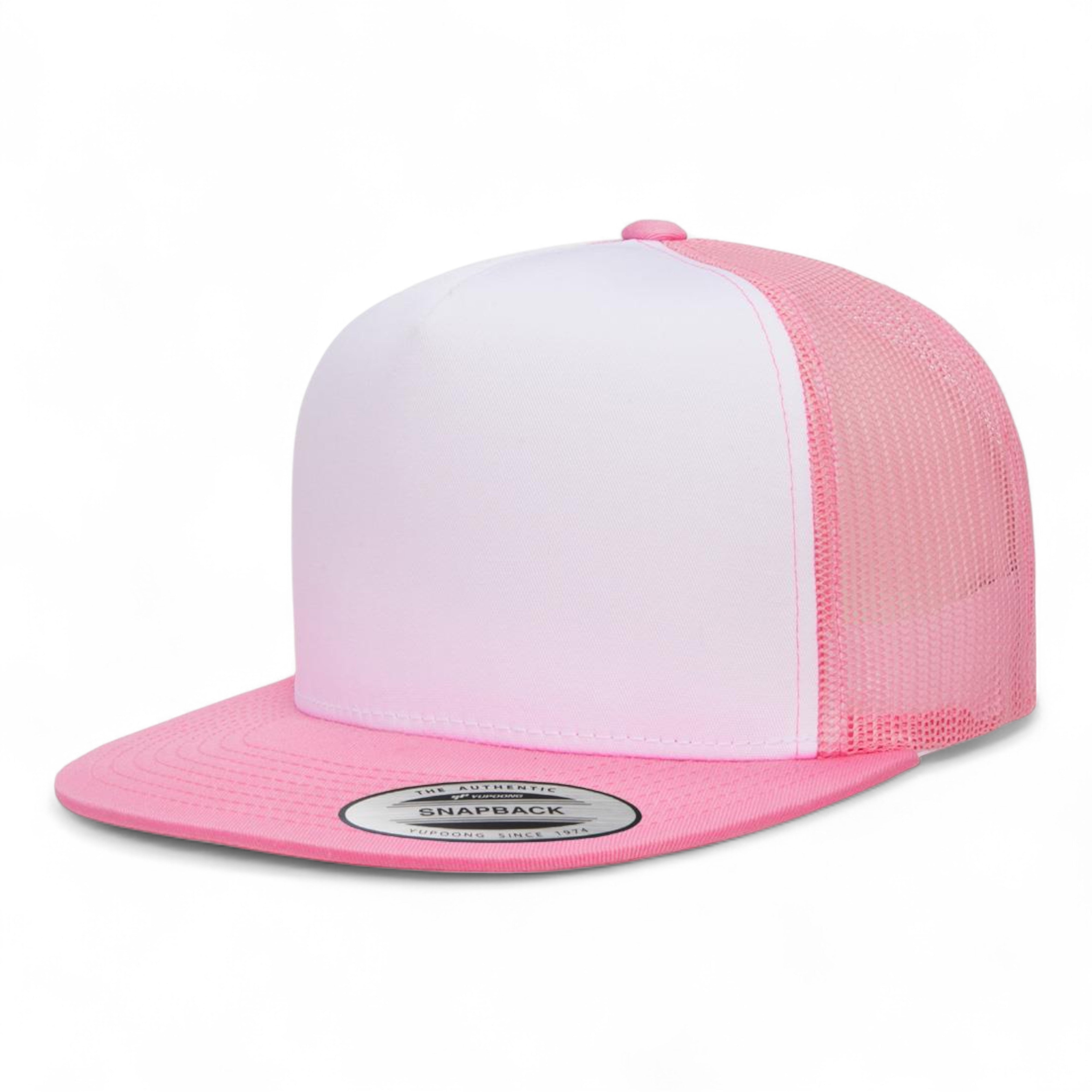 YP Classics/Yupoong 6006 Five-Panel Classic Trucker Cap - Pink/ White/ Pink