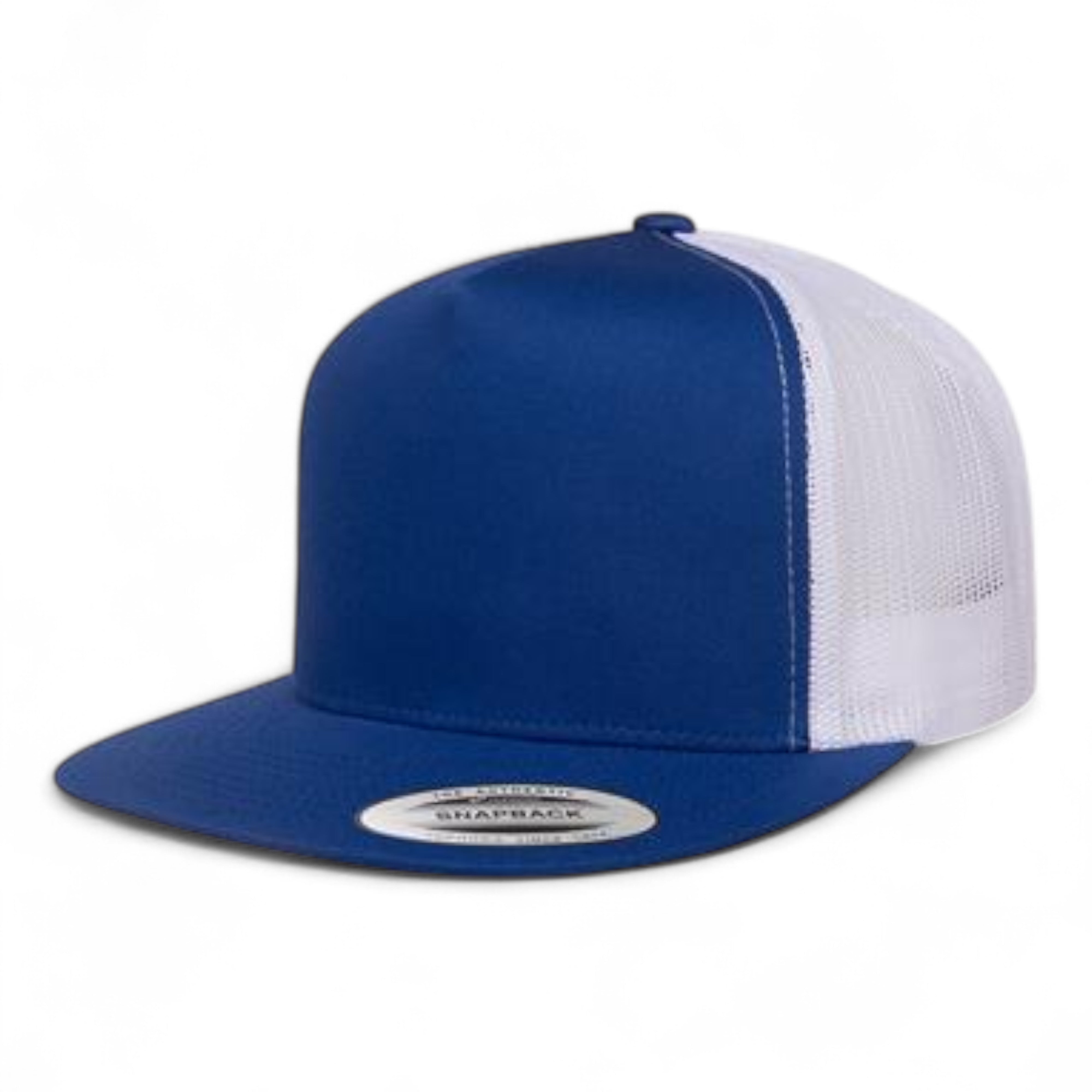 YP Classics/Yupoong 6006 Five-Panel Classic Trucker Cap - Royal/ White