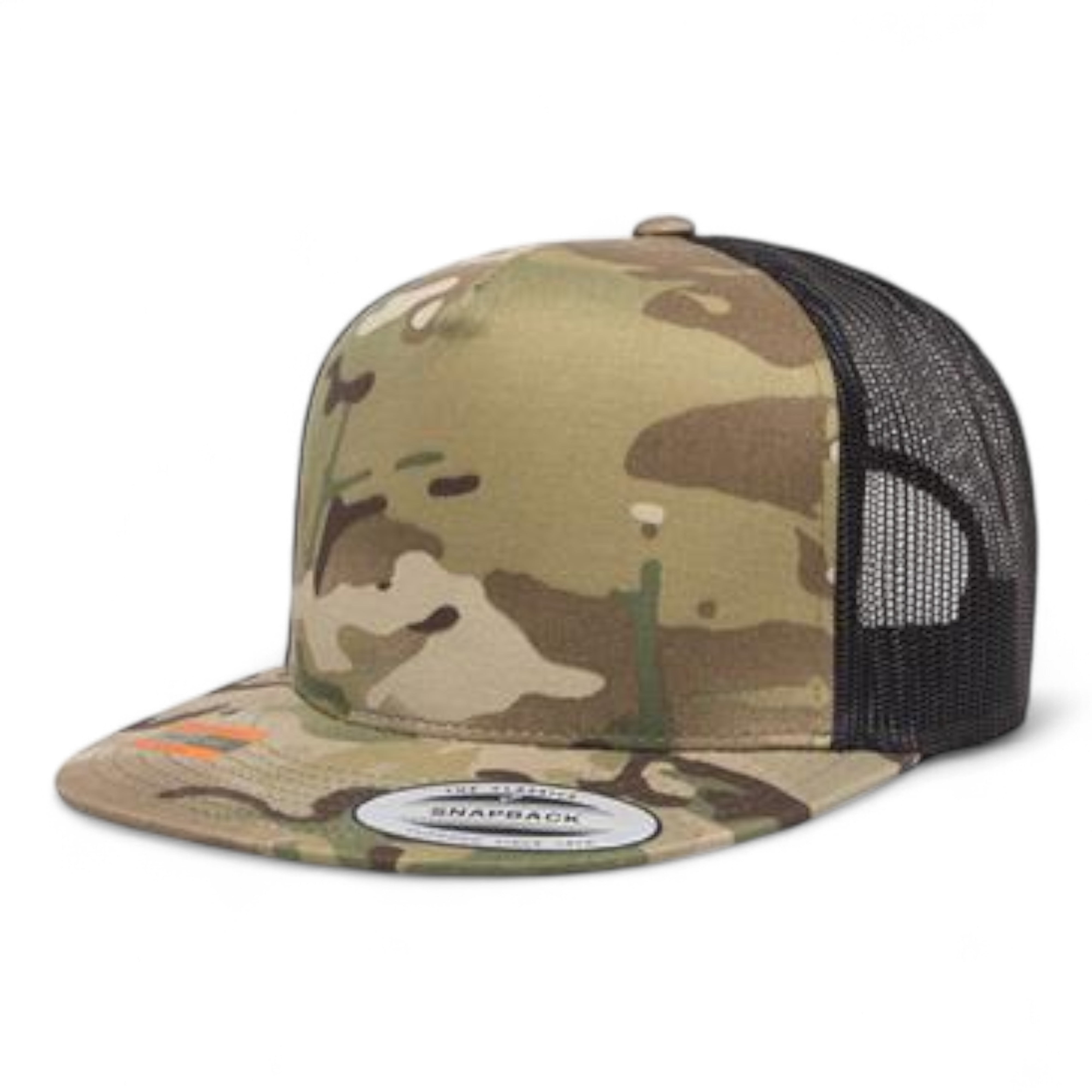 YP Classics/Yupoong 6006 Five-Panel Classic Trucker Cap - Multicam Green/ Black