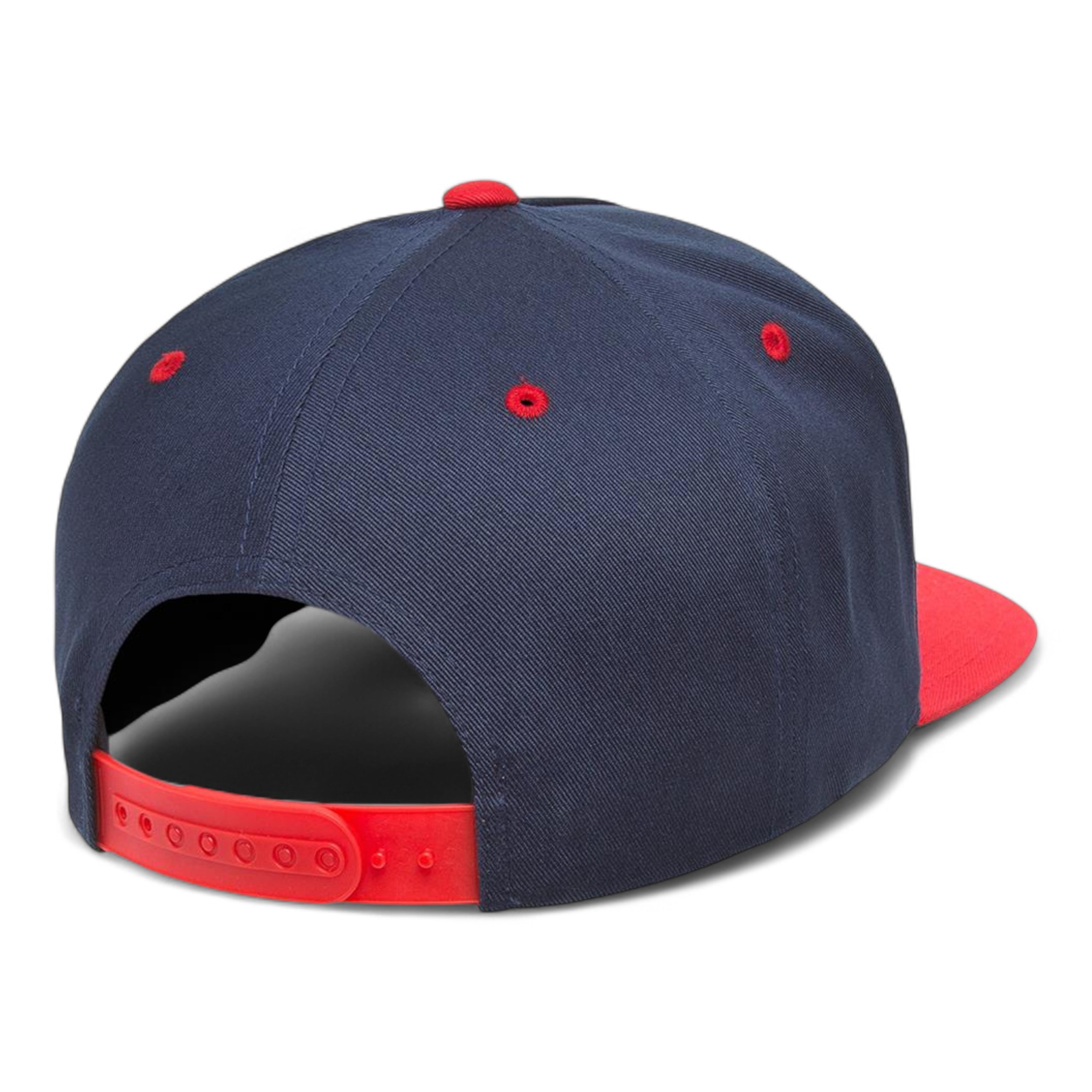 YP Classics/Yupoong 6007 Five-Panel Cotton Twill Snapback Cap - Navy/ Red