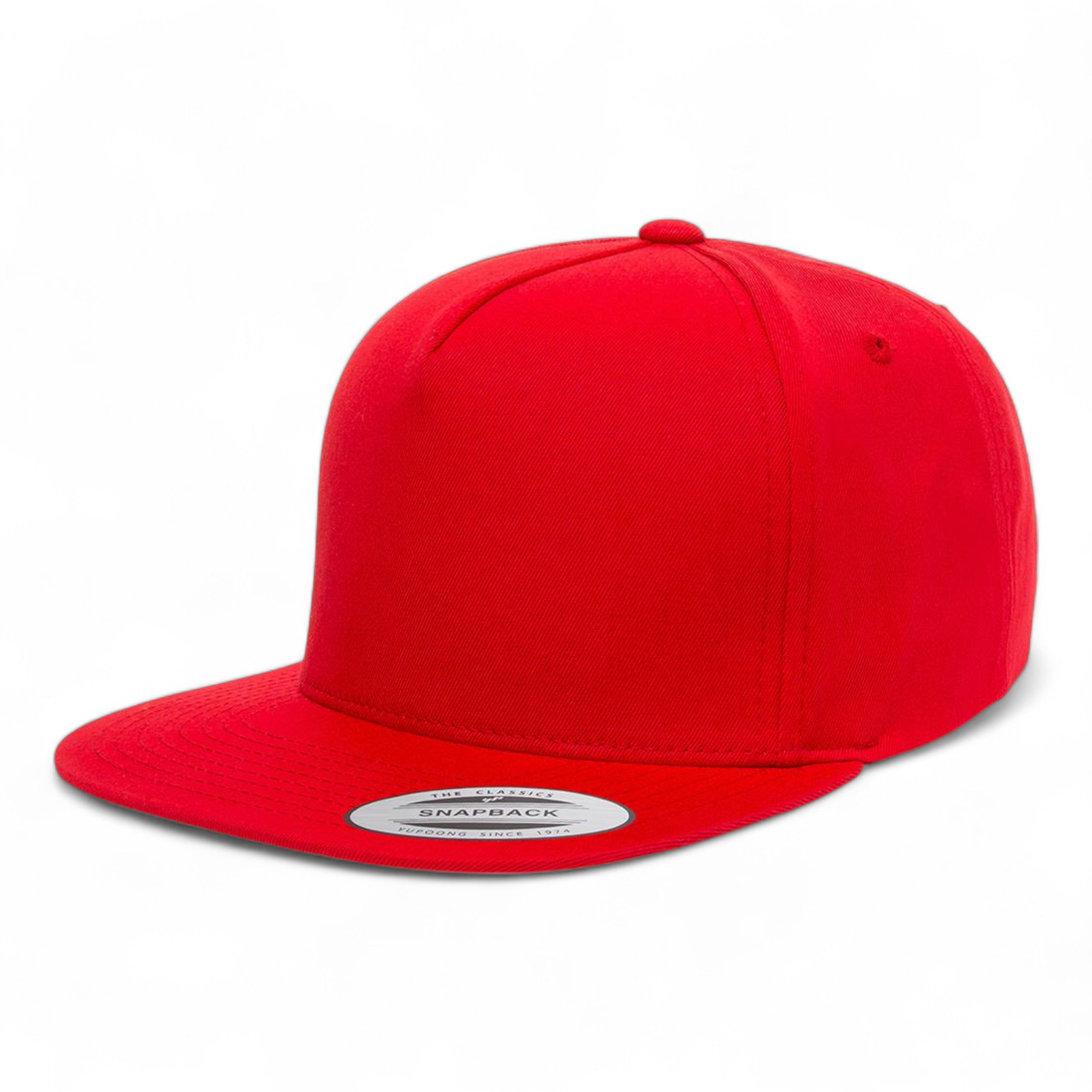 YP Classics/Yupoong 6007 Five-Panel Cotton Twill Snapback Cap - Red
