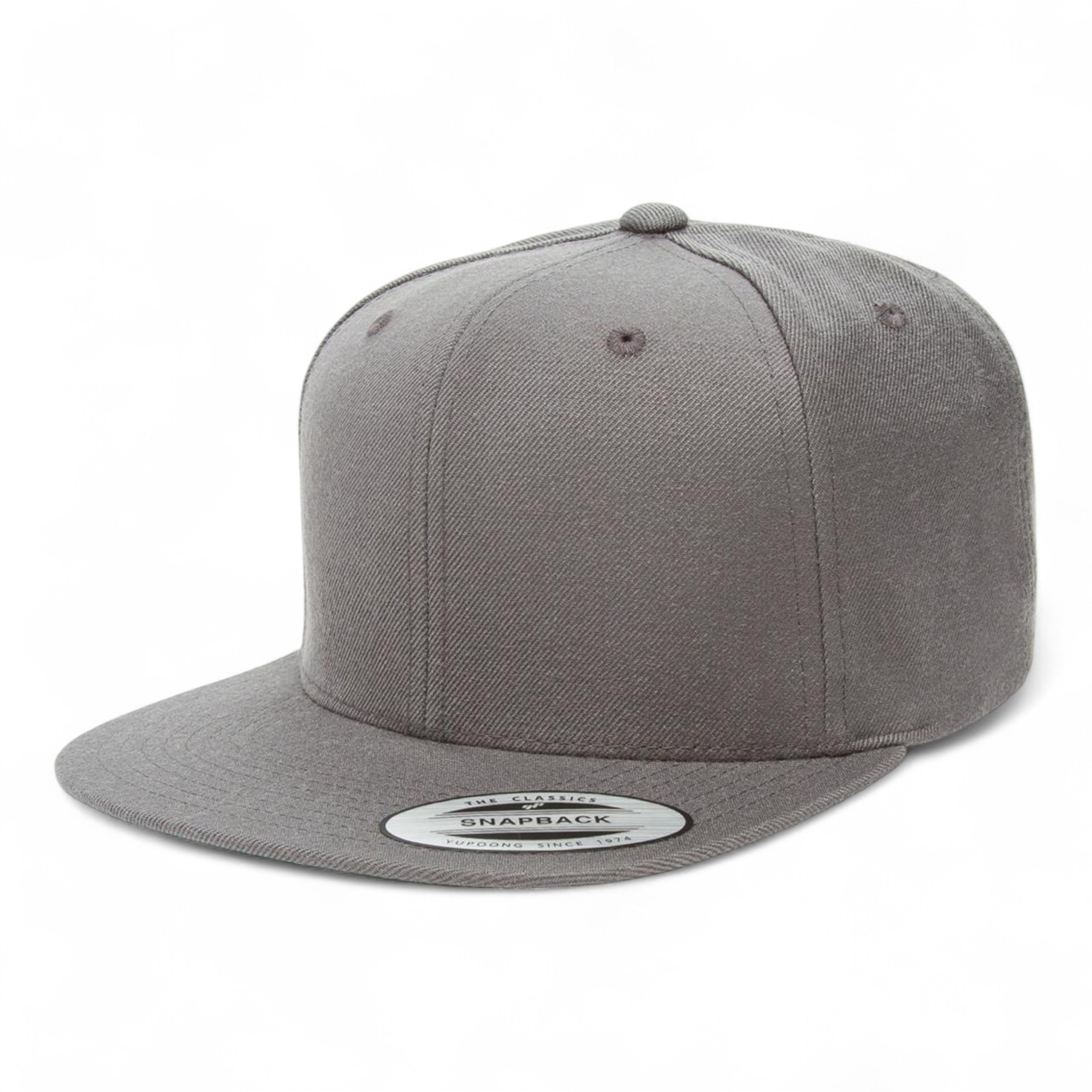 YP Classics/Yupoong 6089M Premium Flat Bill Snapback Cap - Dark Grey