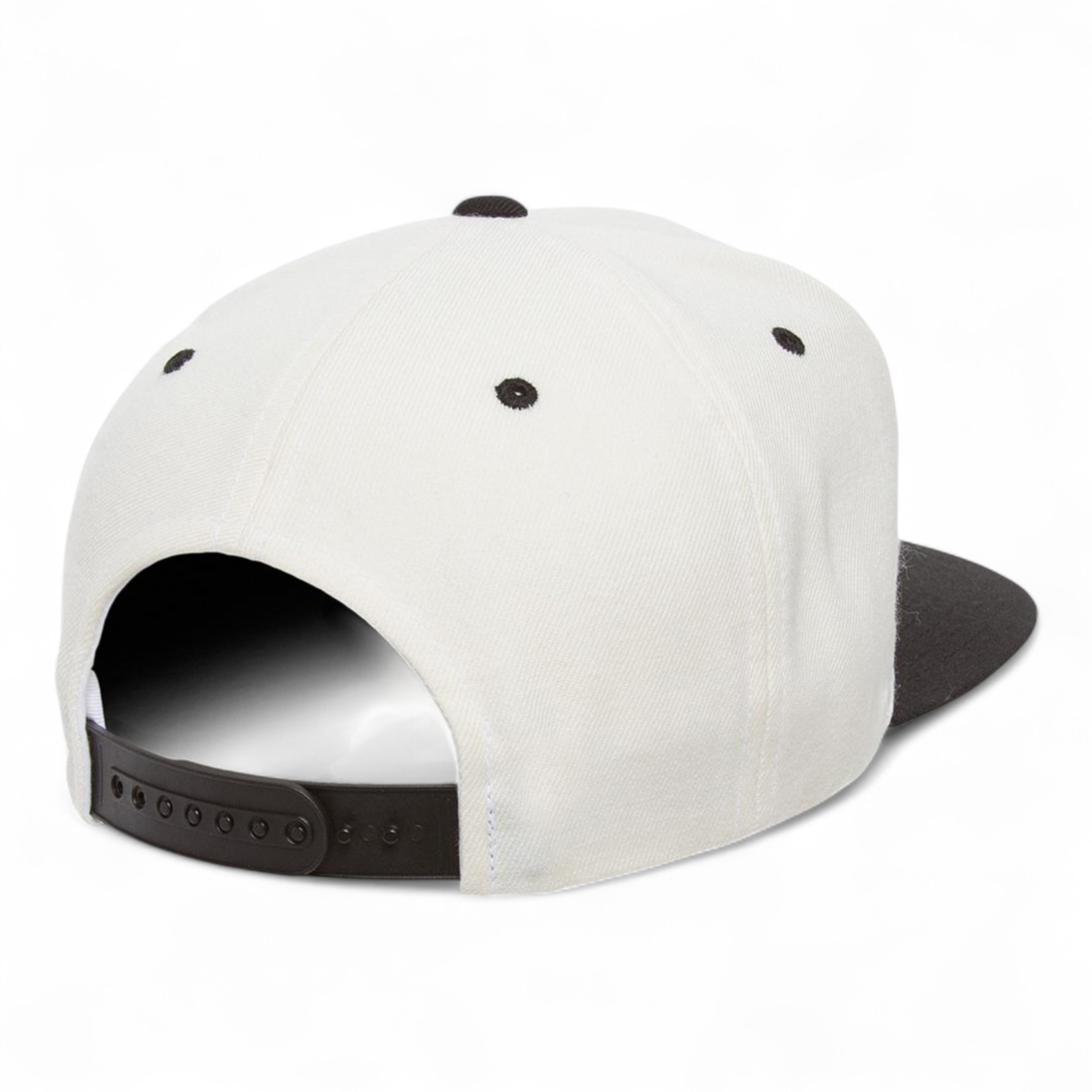 YP Classics/Yupoong 6089M Premium Flat Bill Snapback Cap - Natural/ Black