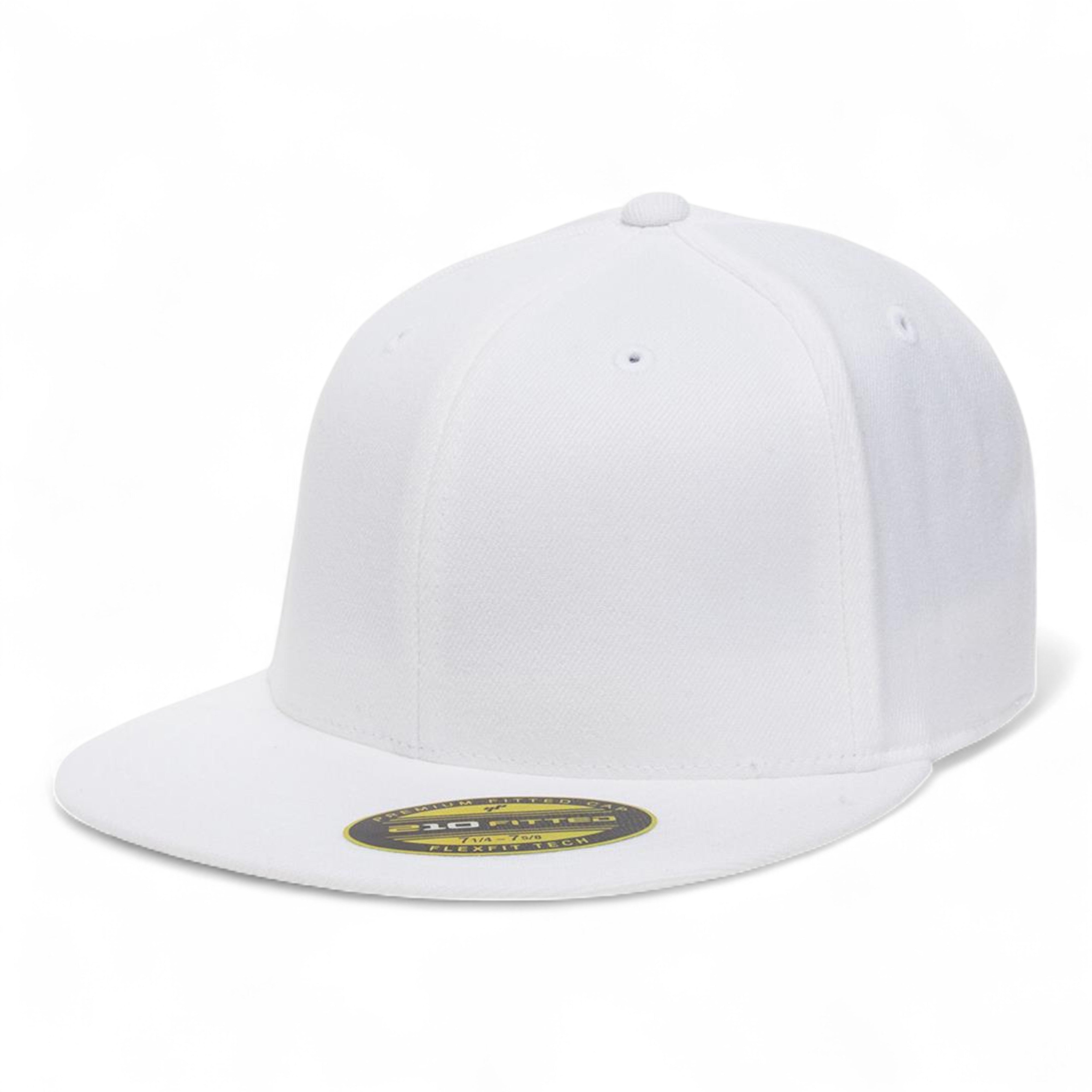 Flexfit 6210FF 210 Flat Bill Cap - S/M - White