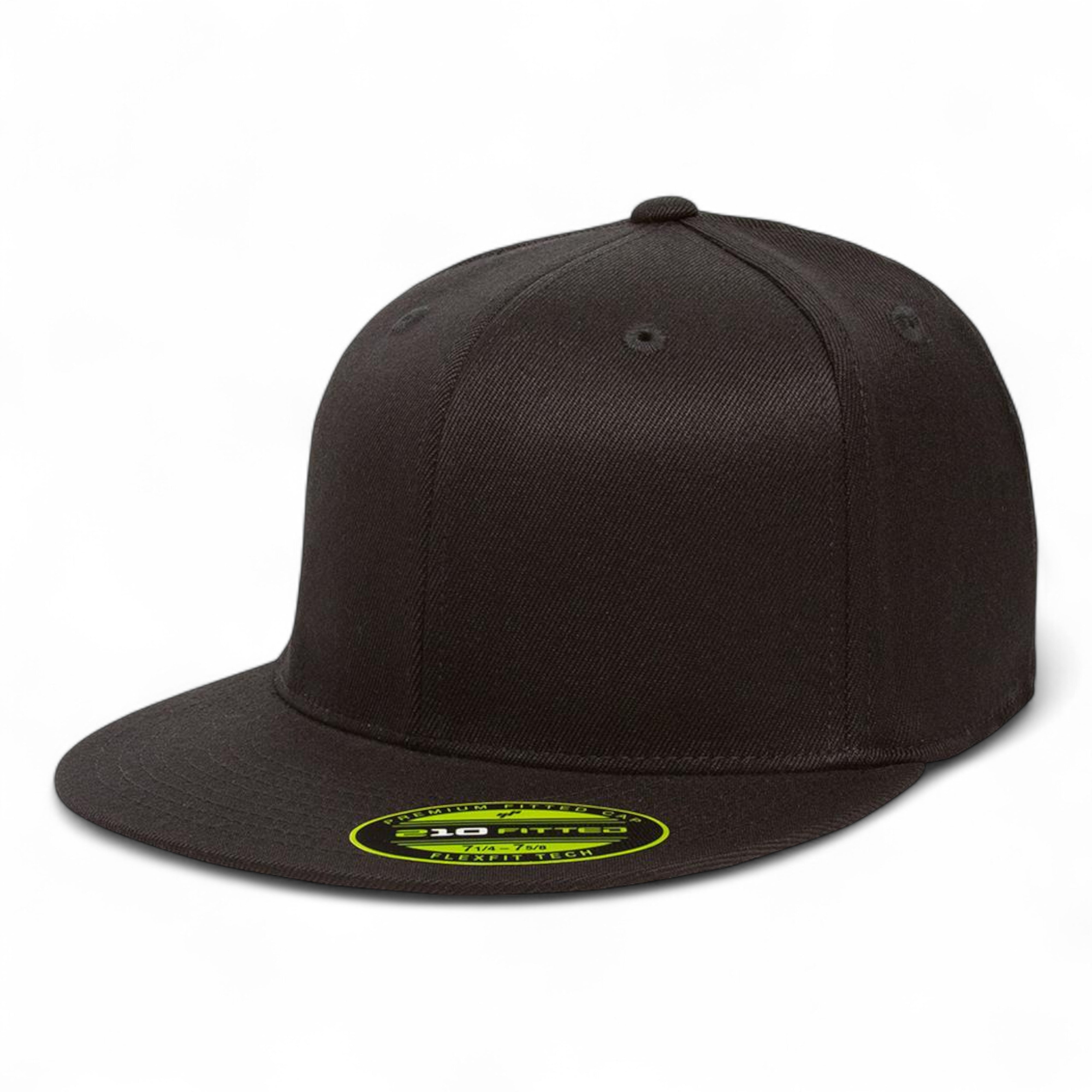 Flexfit 6210FF 210 Flat Bill Cap - S/M - Black