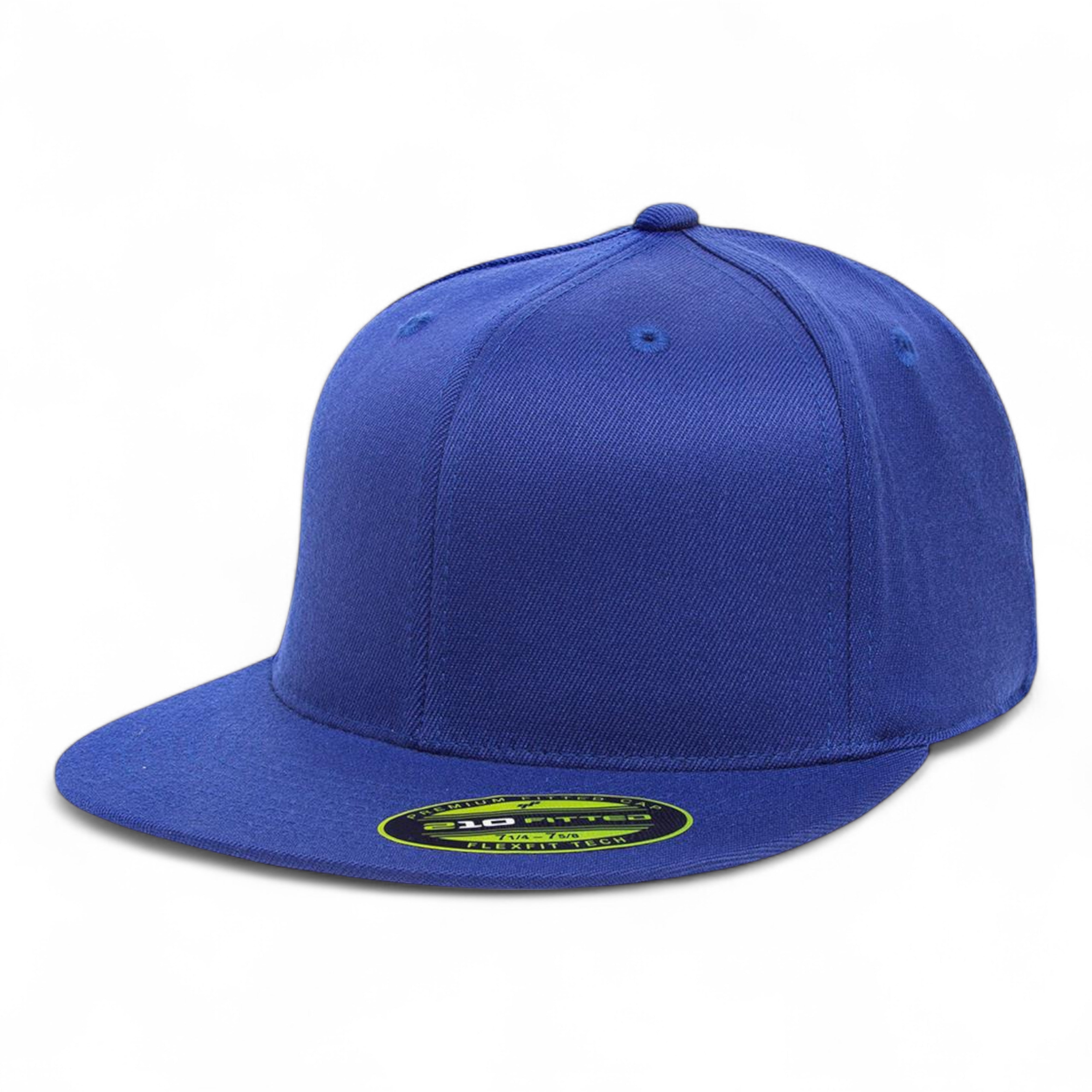 Flexfit 6210FF 210 Flat Bill Cap - S/M - Royal Blue