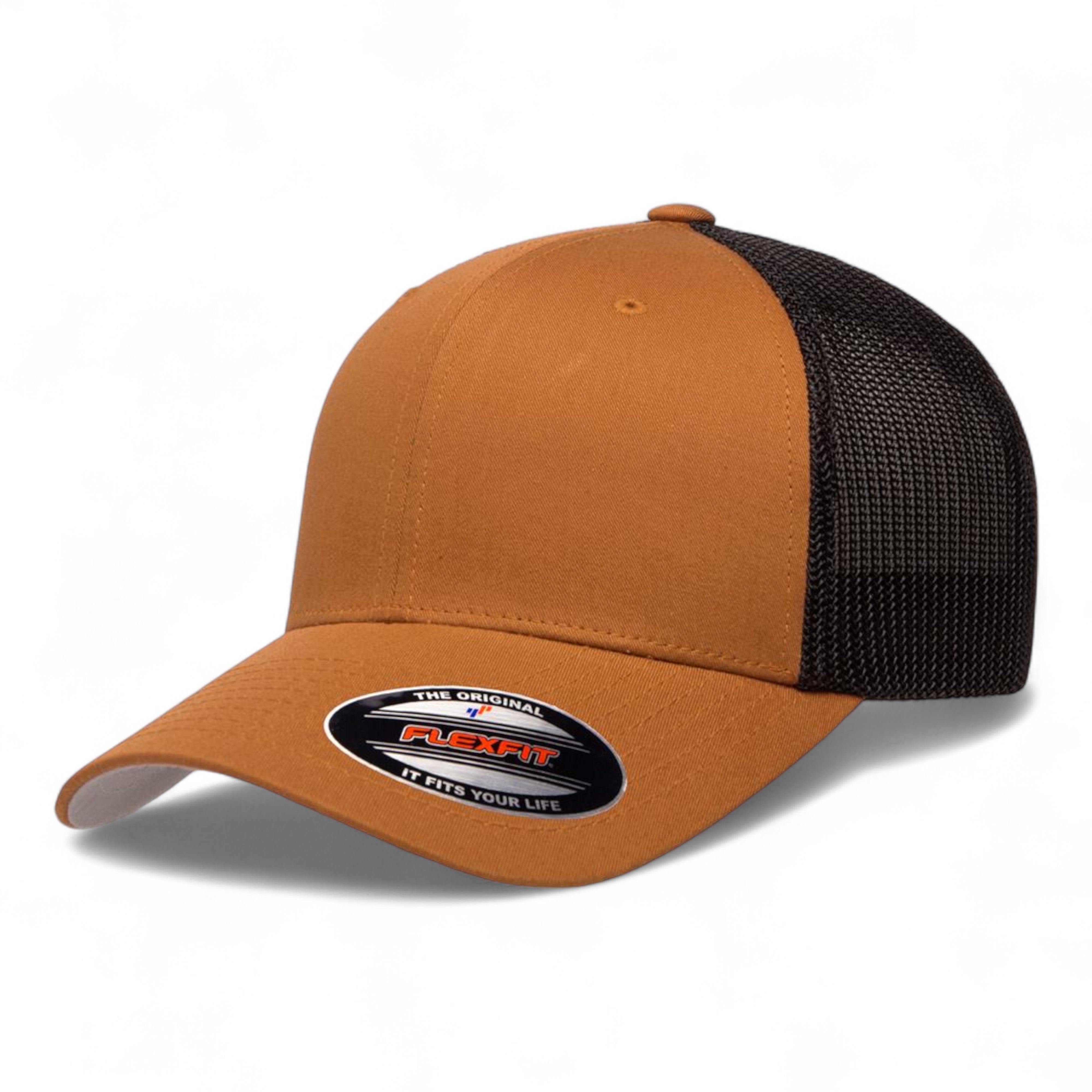Flexfit 6511 Trucker Cap - Caramel/ Black