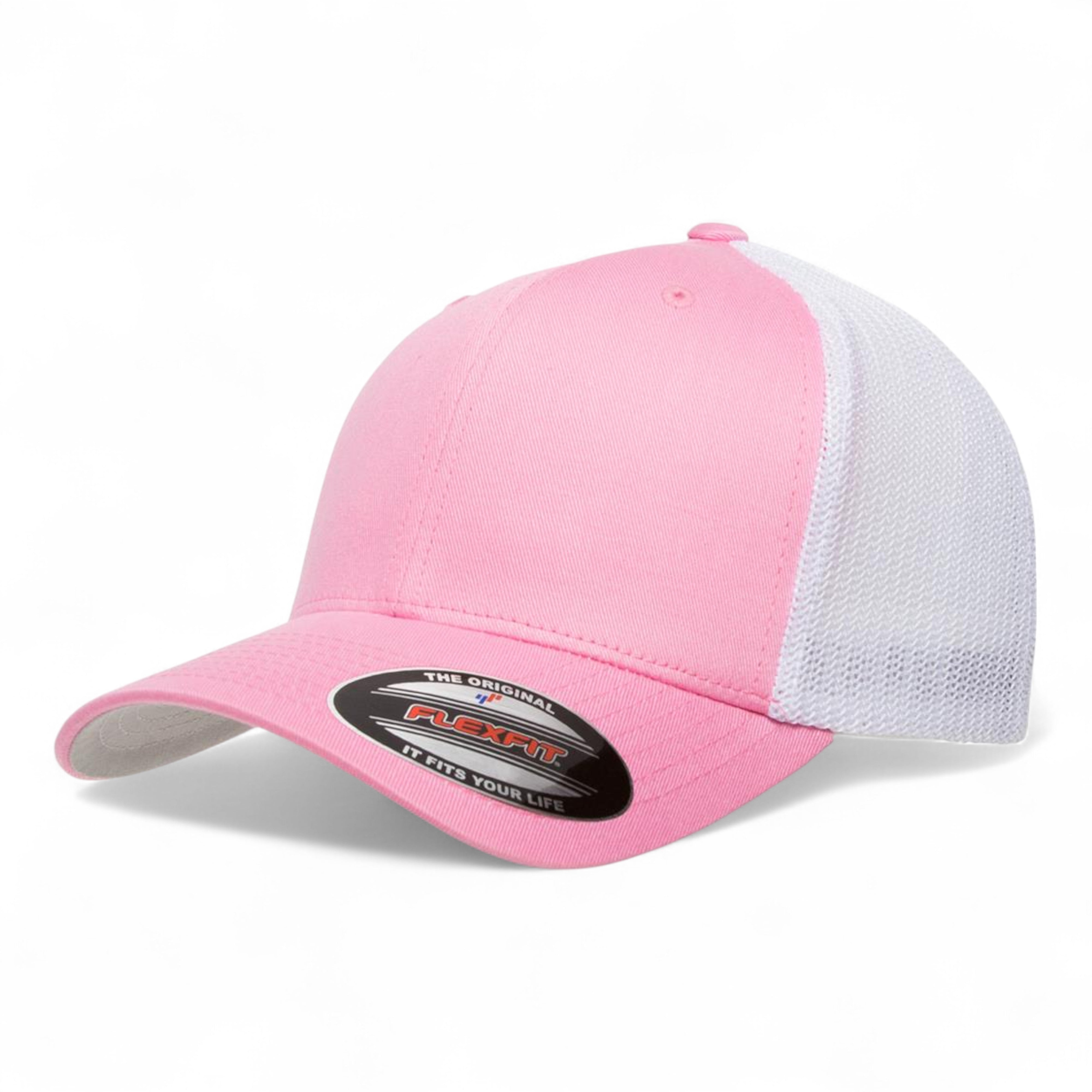 Flexfit 6511 Trucker Cap - Pink/ White