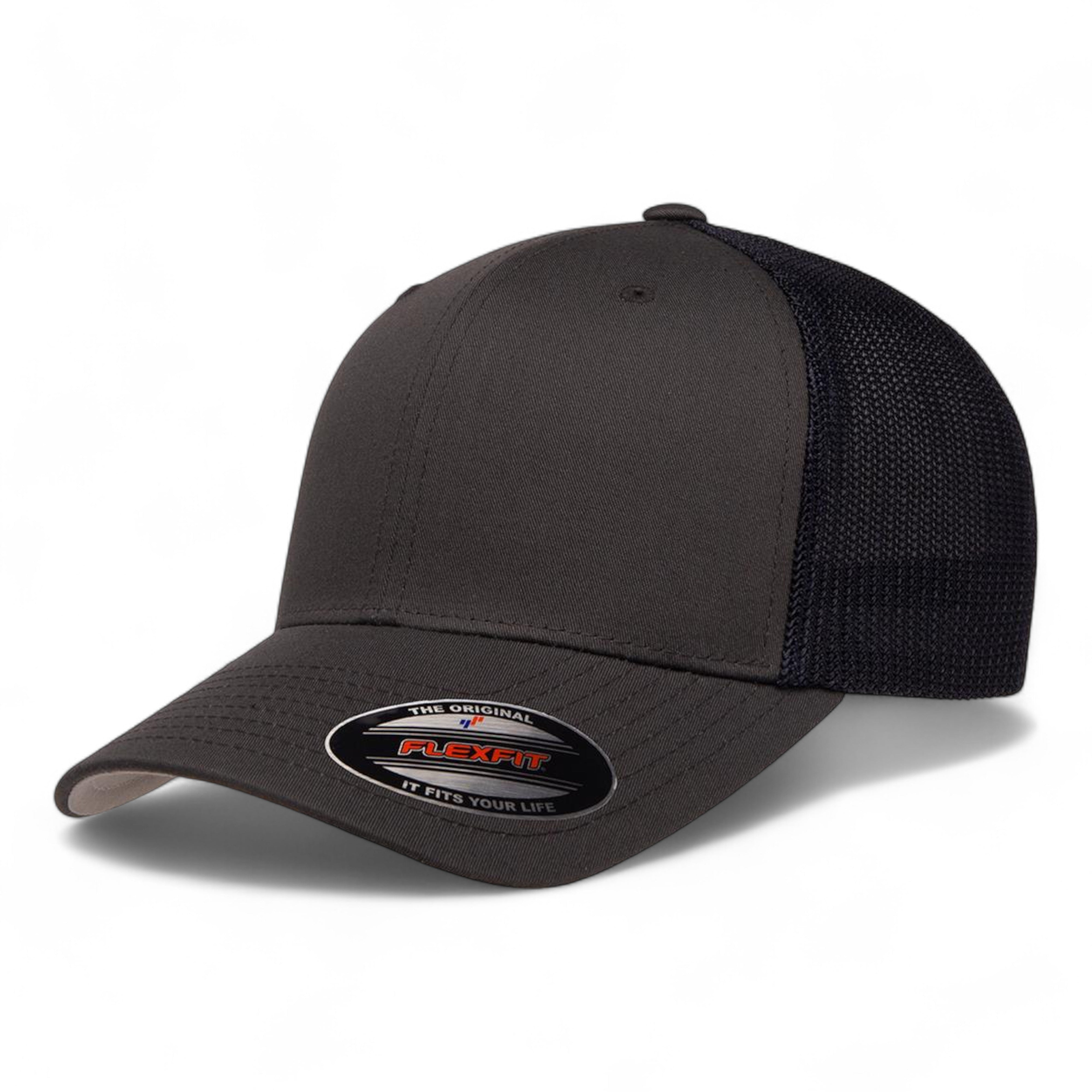 Flexfit 6511 Trucker Cap - Charcoal/ Navy