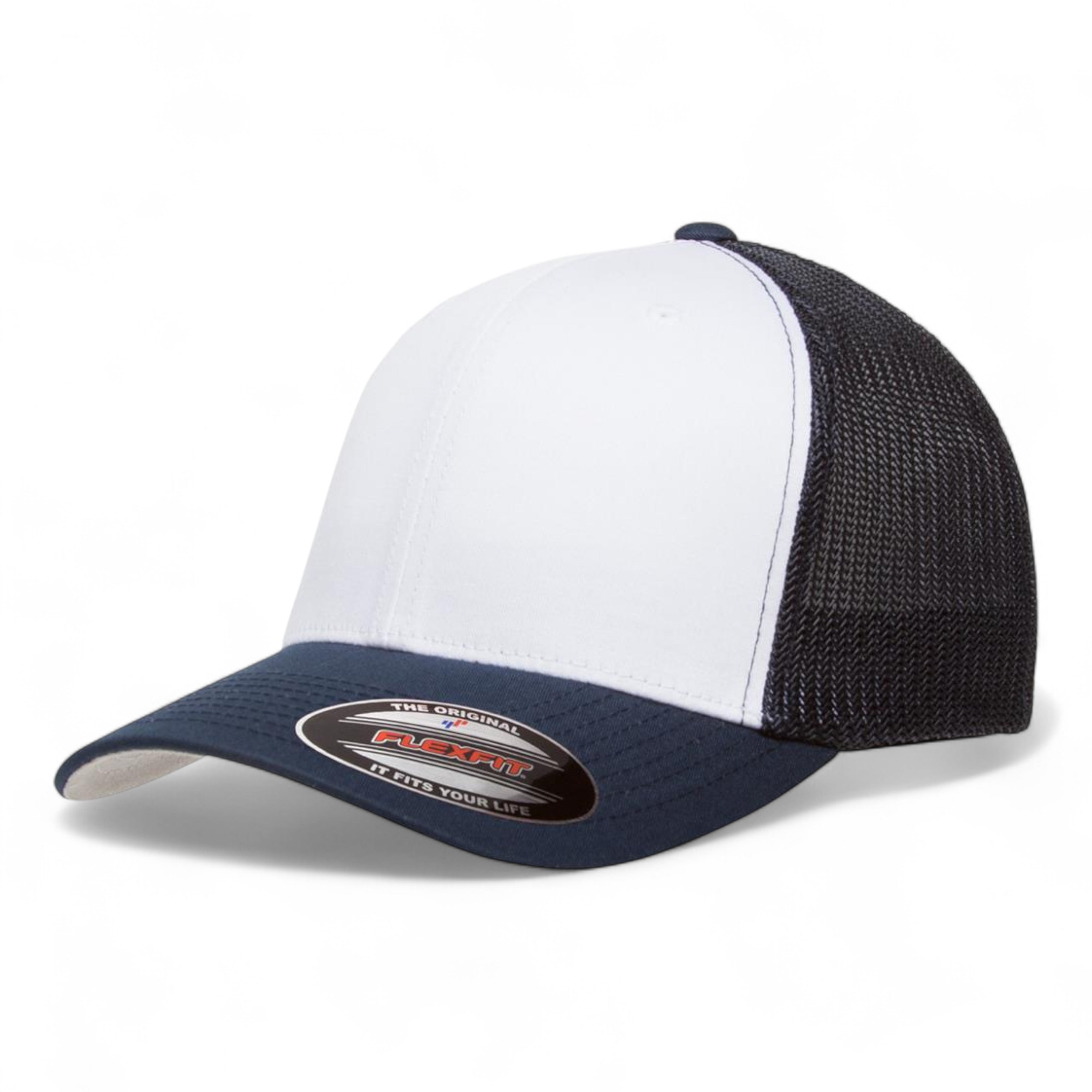 Flexfit 6511 Trucker Cap - Navy/ White/ Navy