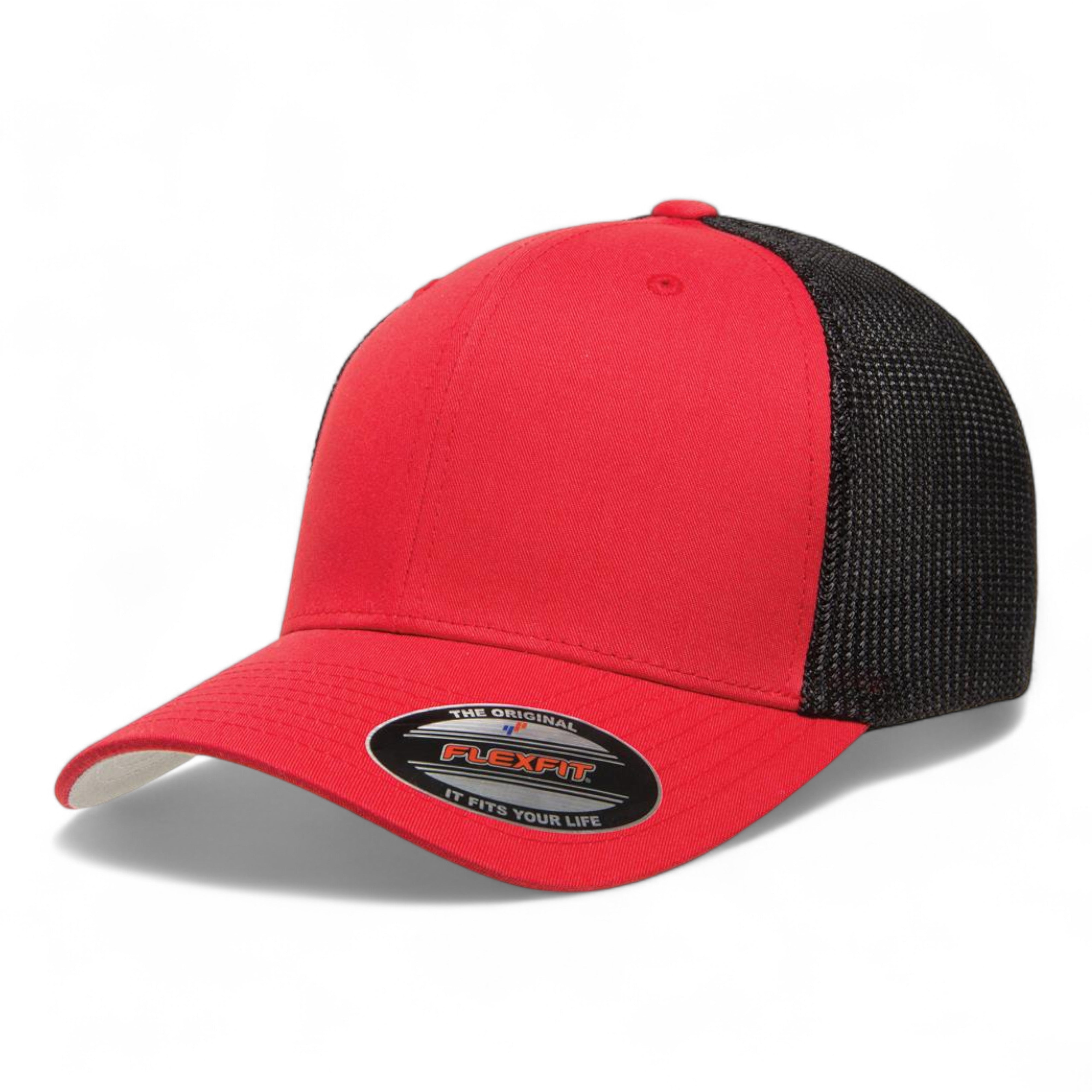 Flexfit 6511 Trucker Cap - Red/ Black