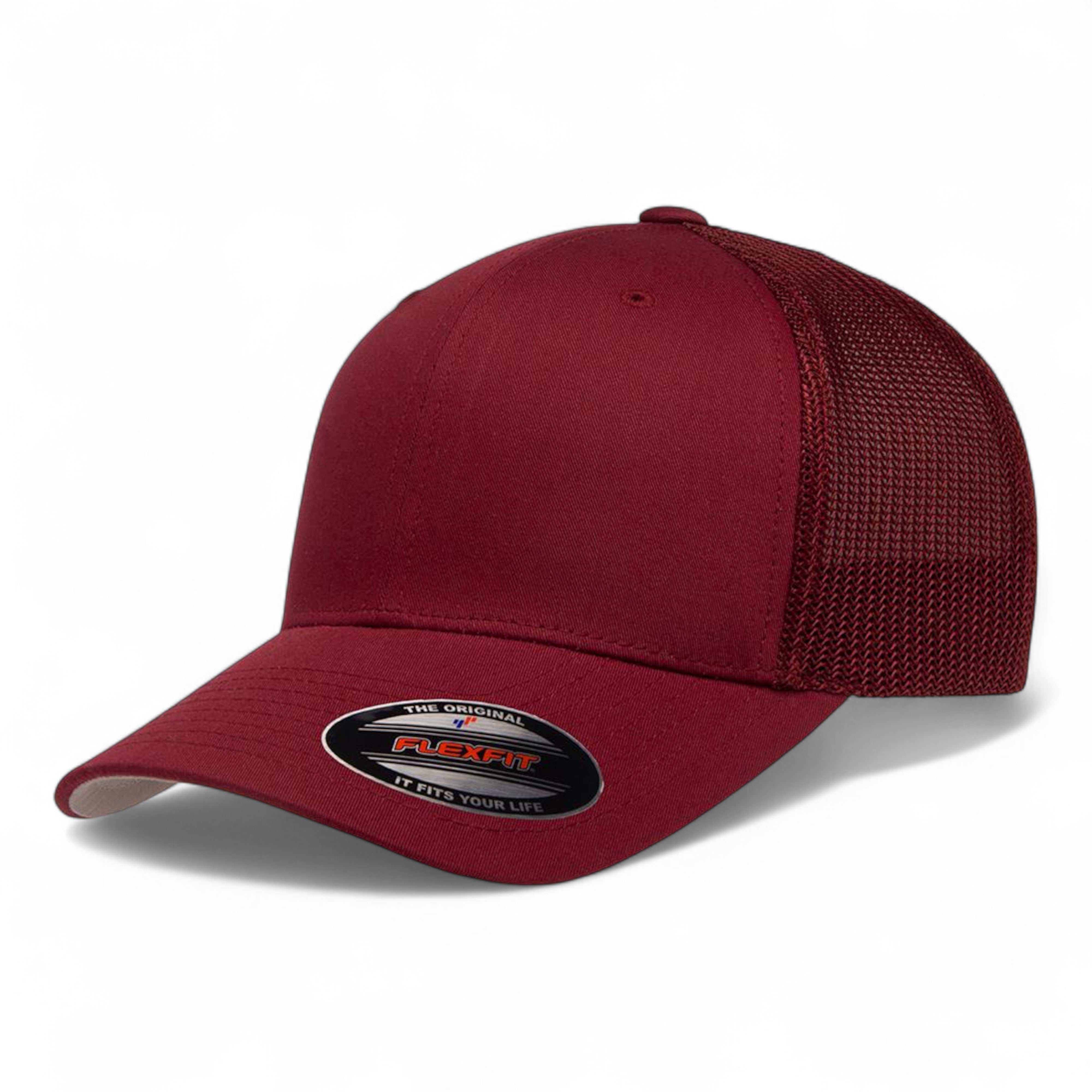 Flexfit 6511 Trucker Cap - Cranberry