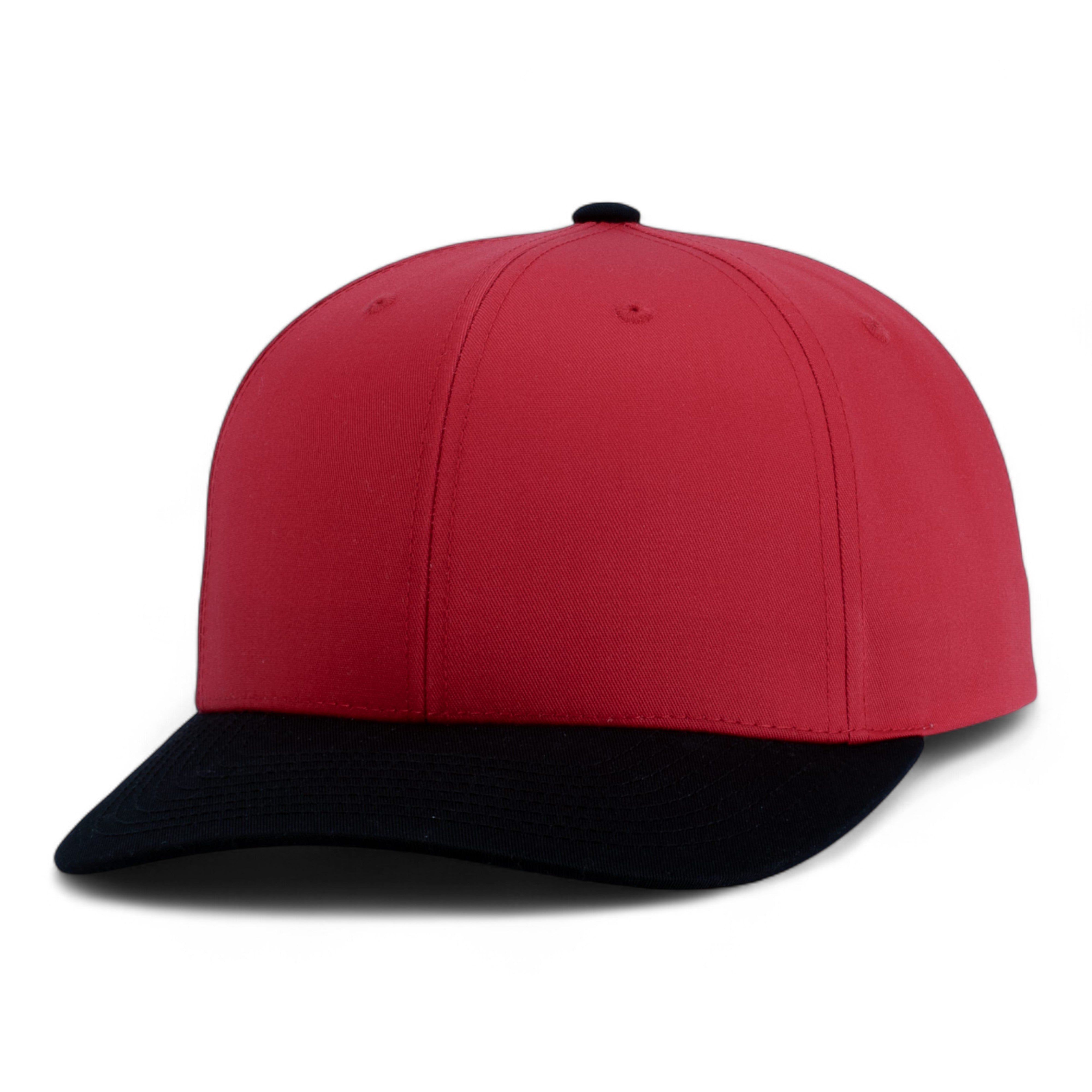 POLY/COTTON SNAPBACK CAP - YTH - RED/BLACK