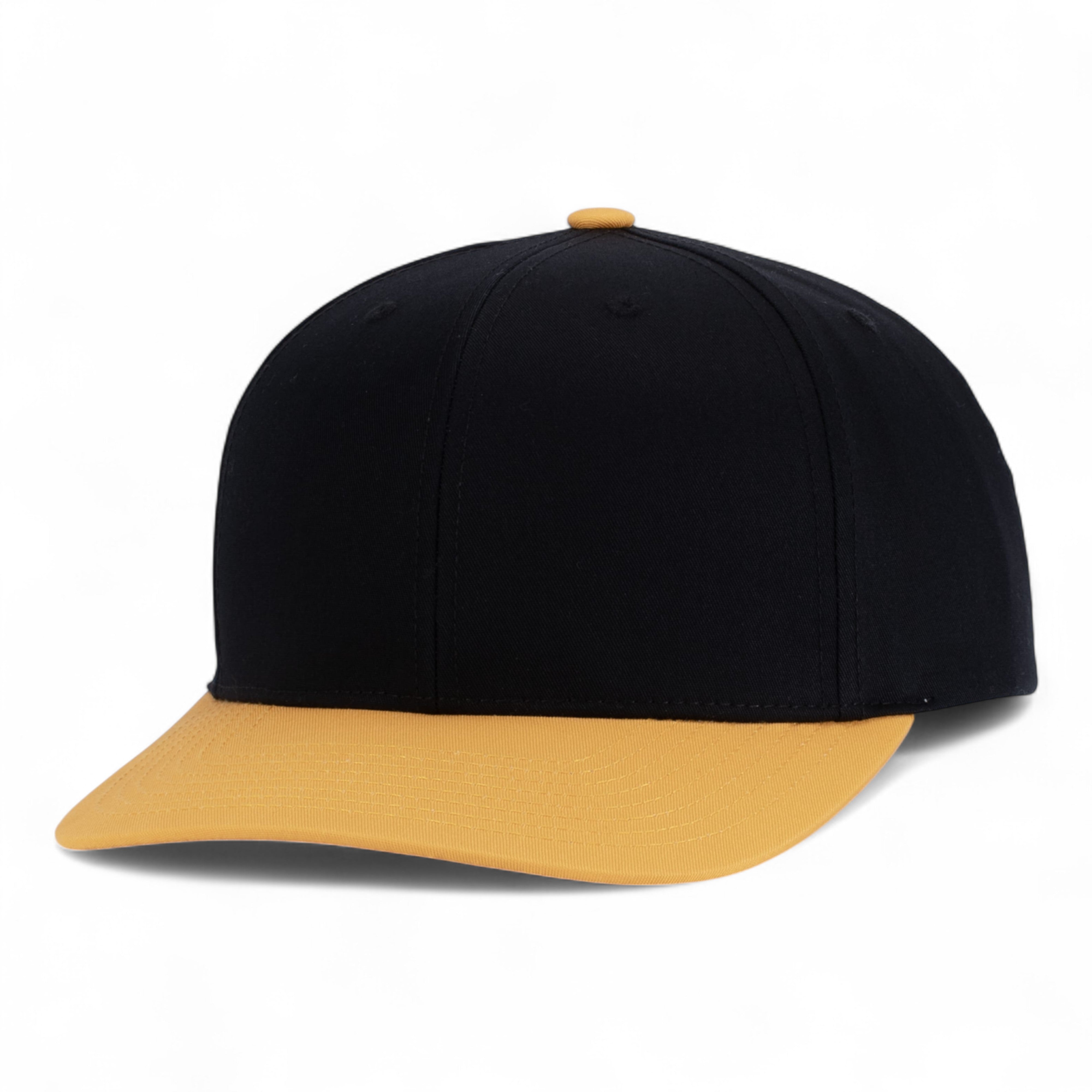 POLY/COTTON SNAPBACK CAP - YTH - BLACK/GOLD
