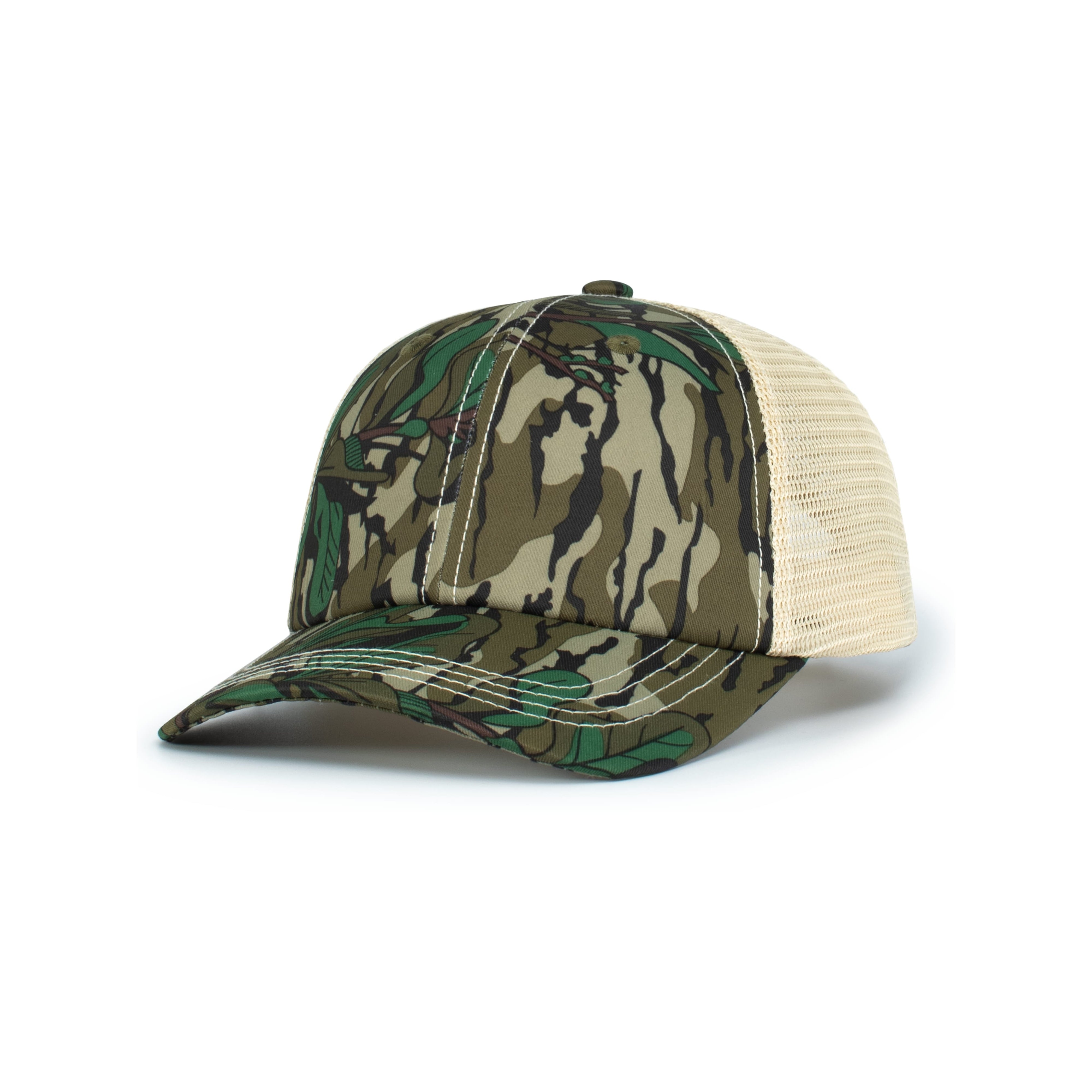 VINTAGE MOSSY OAK�� TRUCKER CAP - OS - GREENLEAF/TAN/GREENLEAF