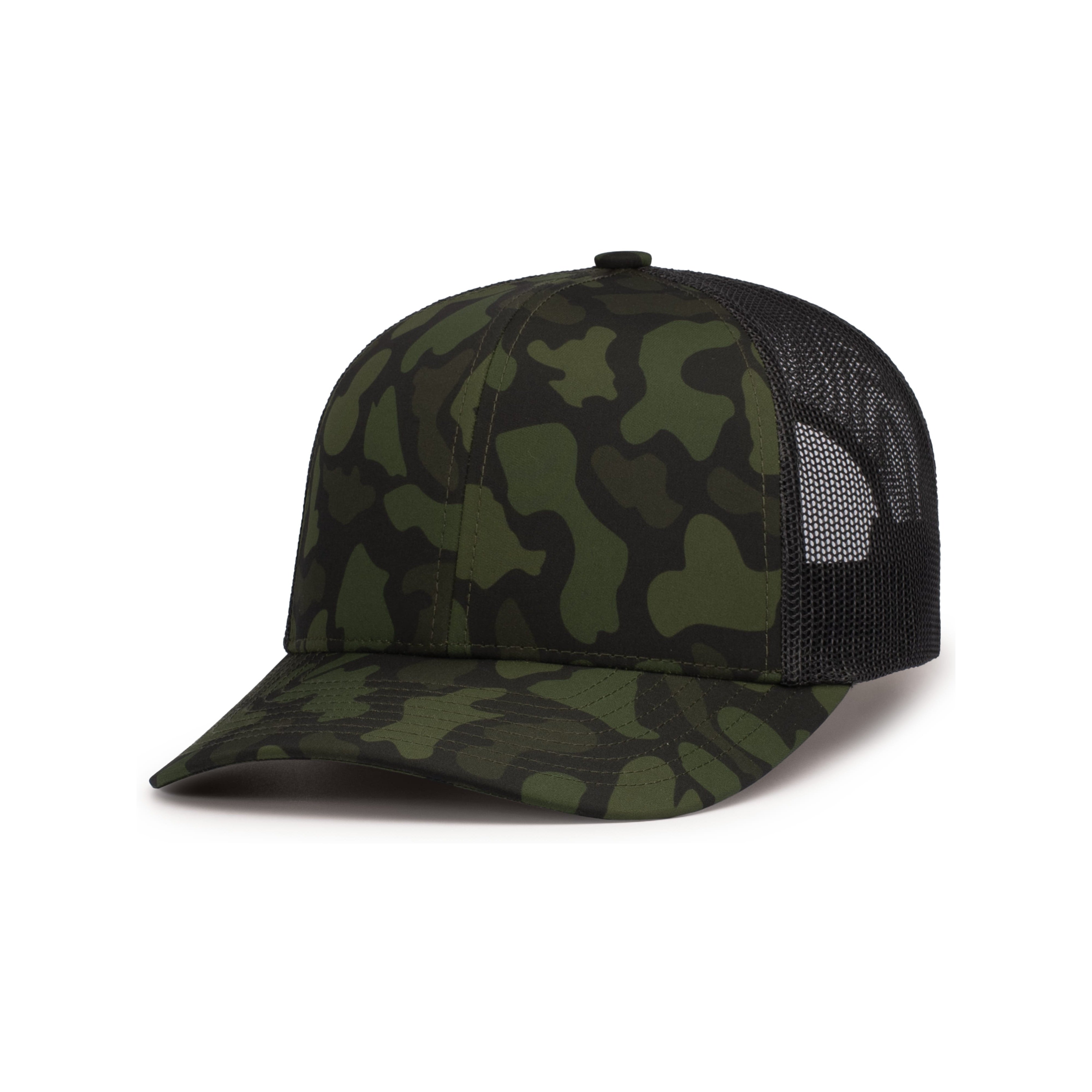 DUCK CAMO TRUCKER SNAPBACK CAP - OS - WOODLAND/LT CHARCOAL/WOODLAND