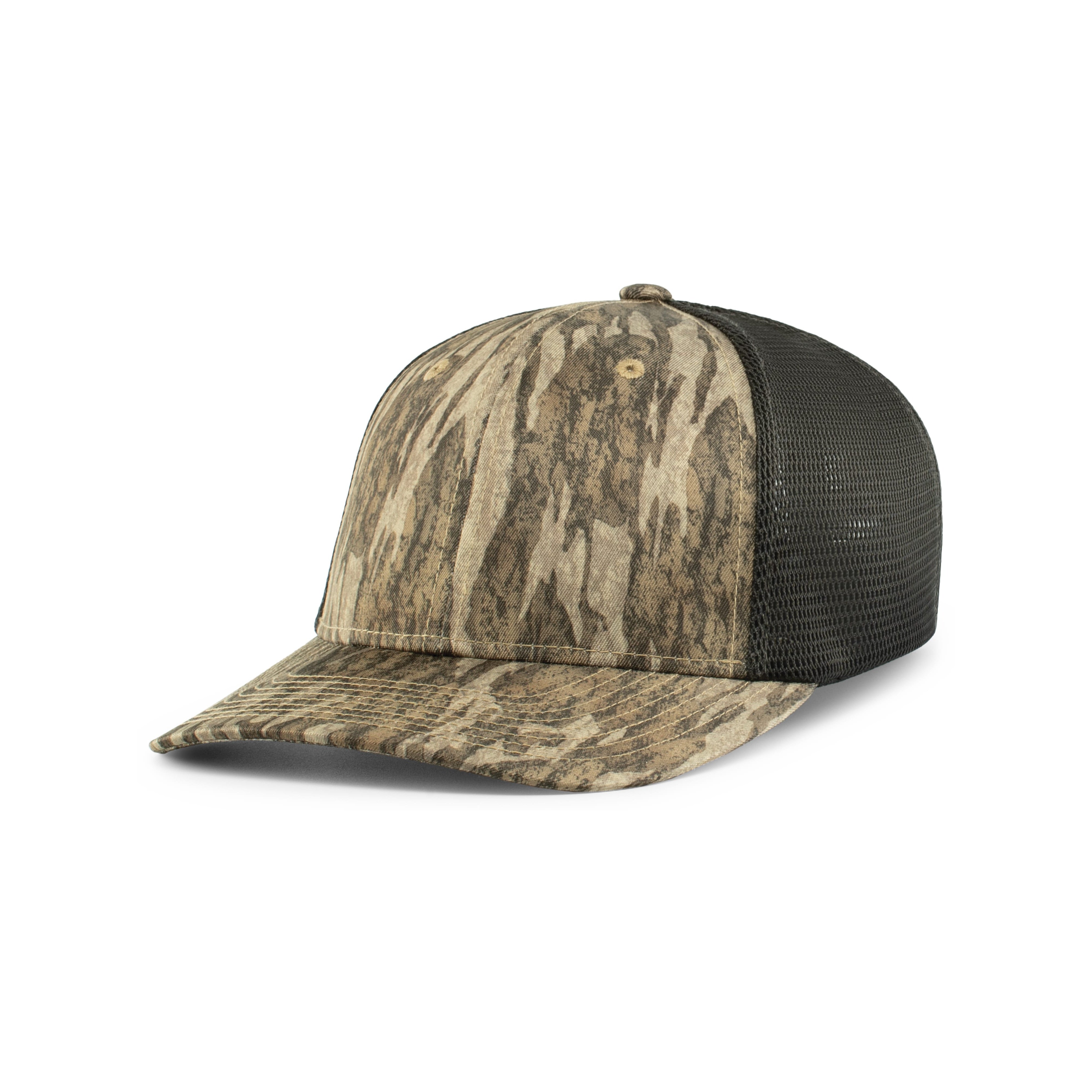 Mossy Oak�� Low-Profile Trucker PacFlex Cap - S/M - NEW BOTTOMLAND/LT CHARCOAL/NEW BOTTOMLAND