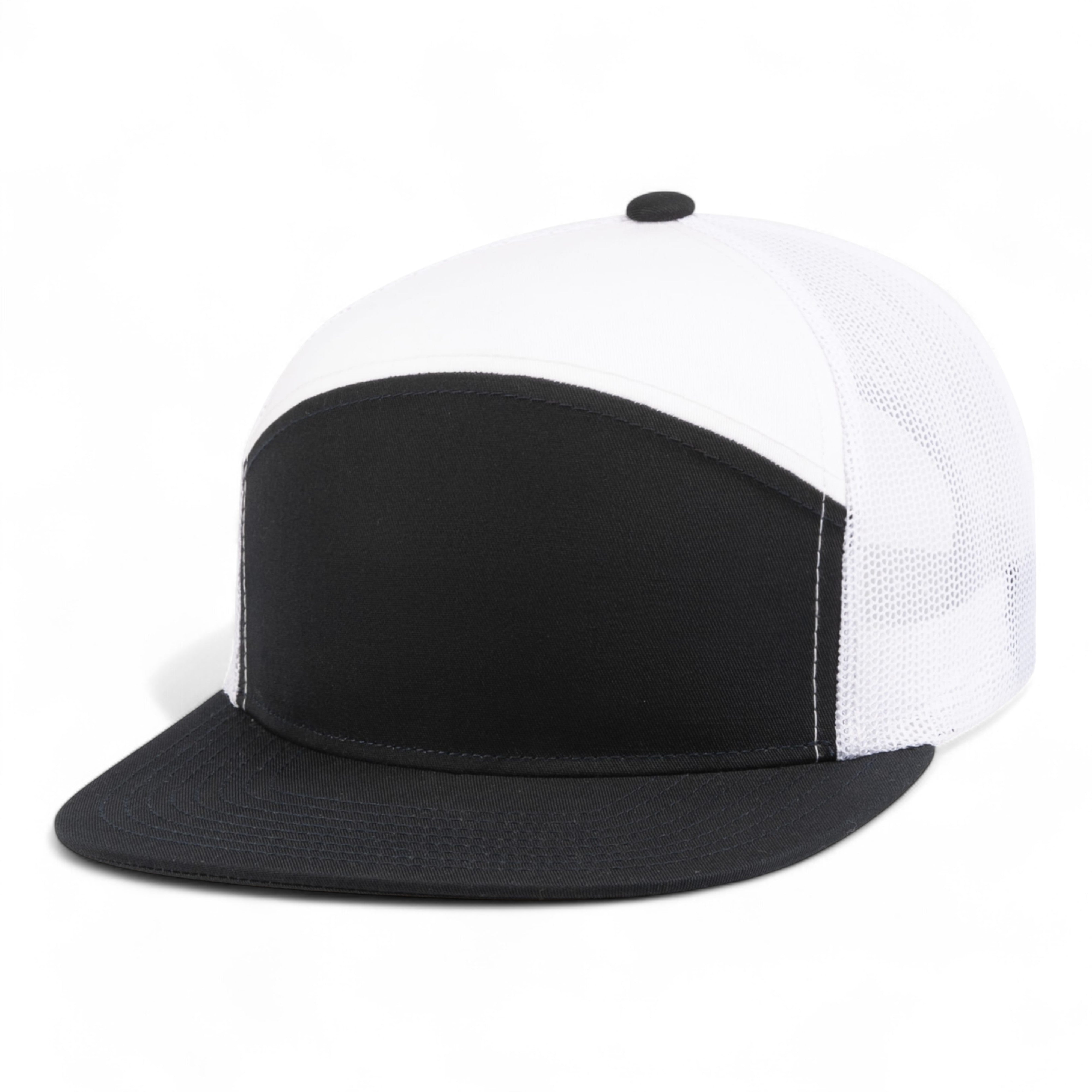6-Panel Arch Trucker Snapback Cap - OS - NAVY/WHITE/NAVY