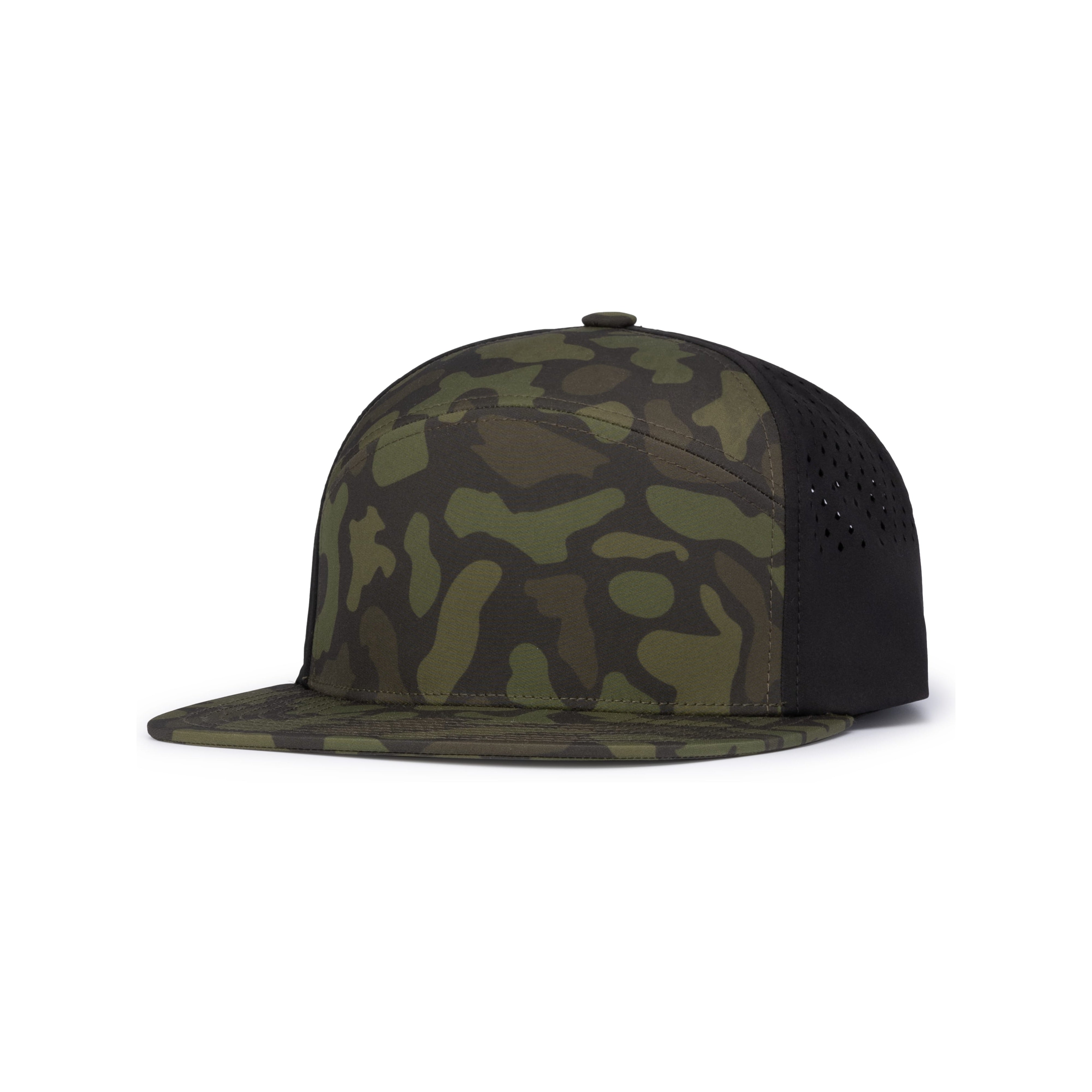 PERFORATED 6-PANEL ARCH CAP - OS - WOODLAND/BLACK/WOODLAND