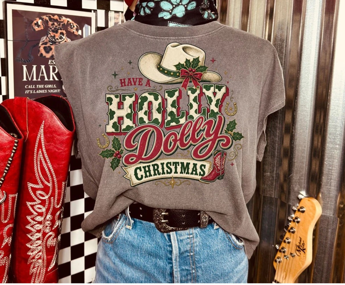 Holly Dolly Christmas Tee