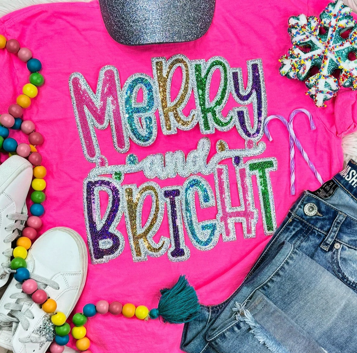 Merry and Bright Sequin Tee