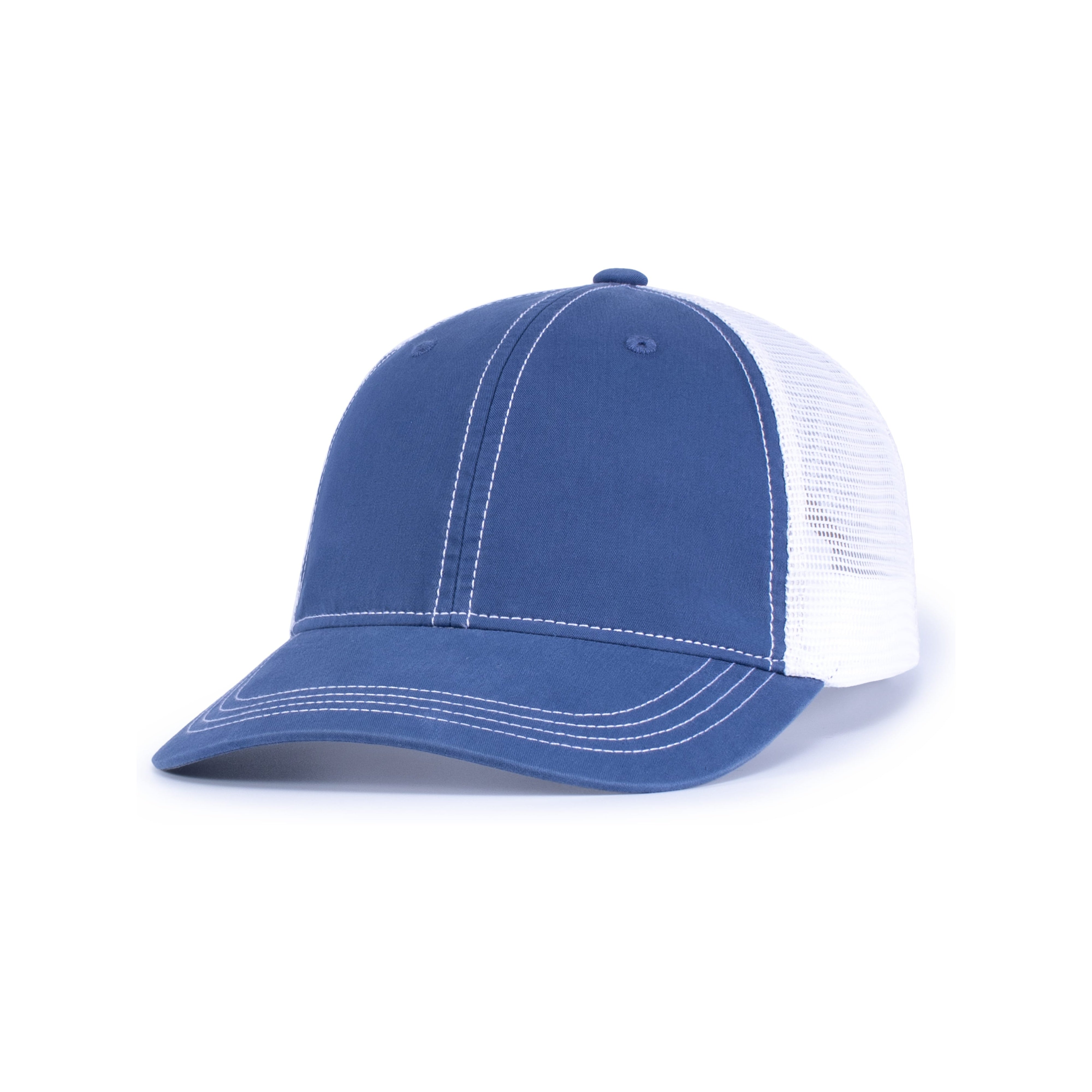 Vintage Trucker Snapback Cap - OS - ROYAL/WHITE/ROYAL